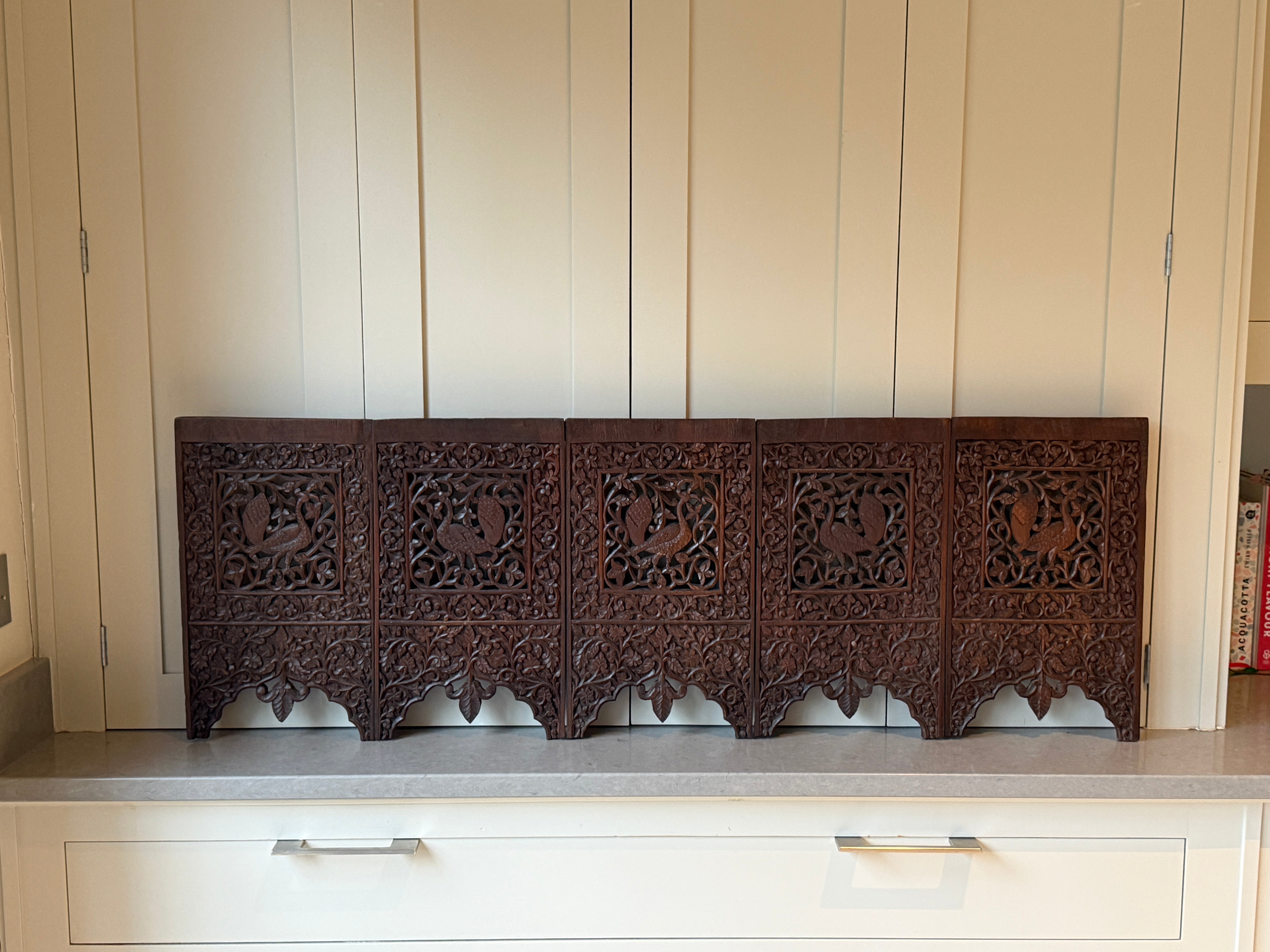 Anglo Indian Carved Wood Panel
