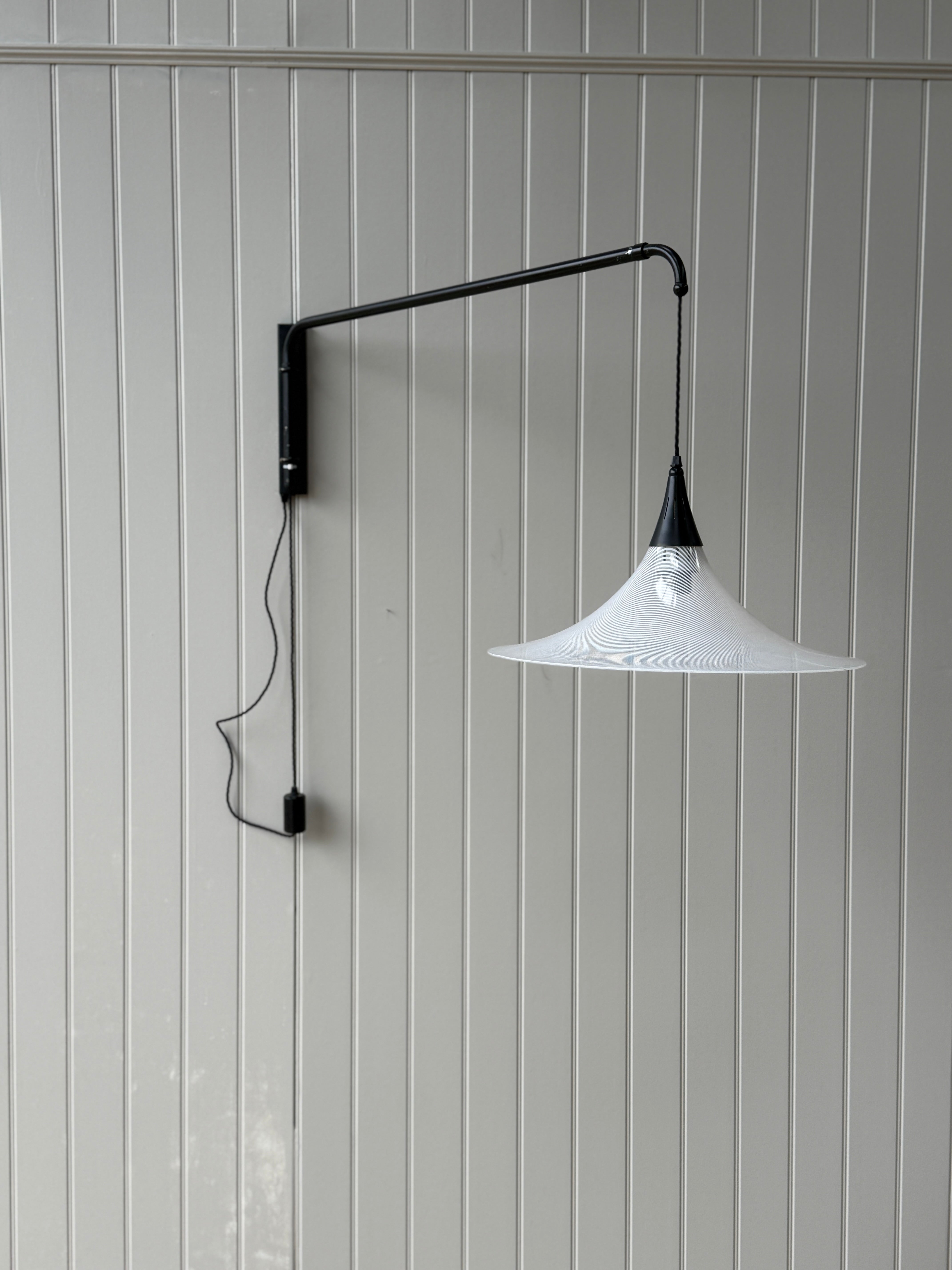 Italian Counterweight Extending Wall light with Perspex Shade