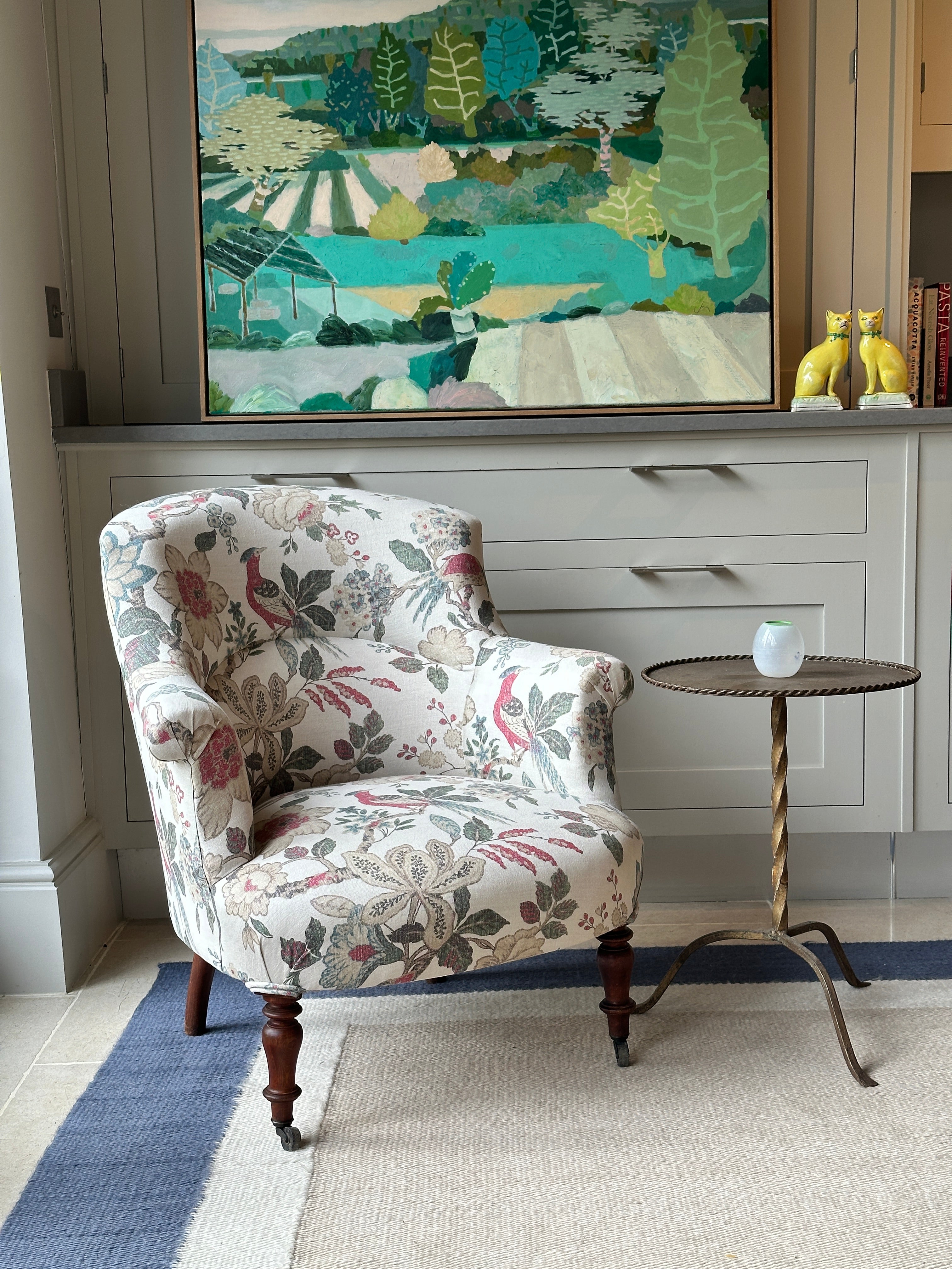 Single French Tub Chair in Inchrya Linen