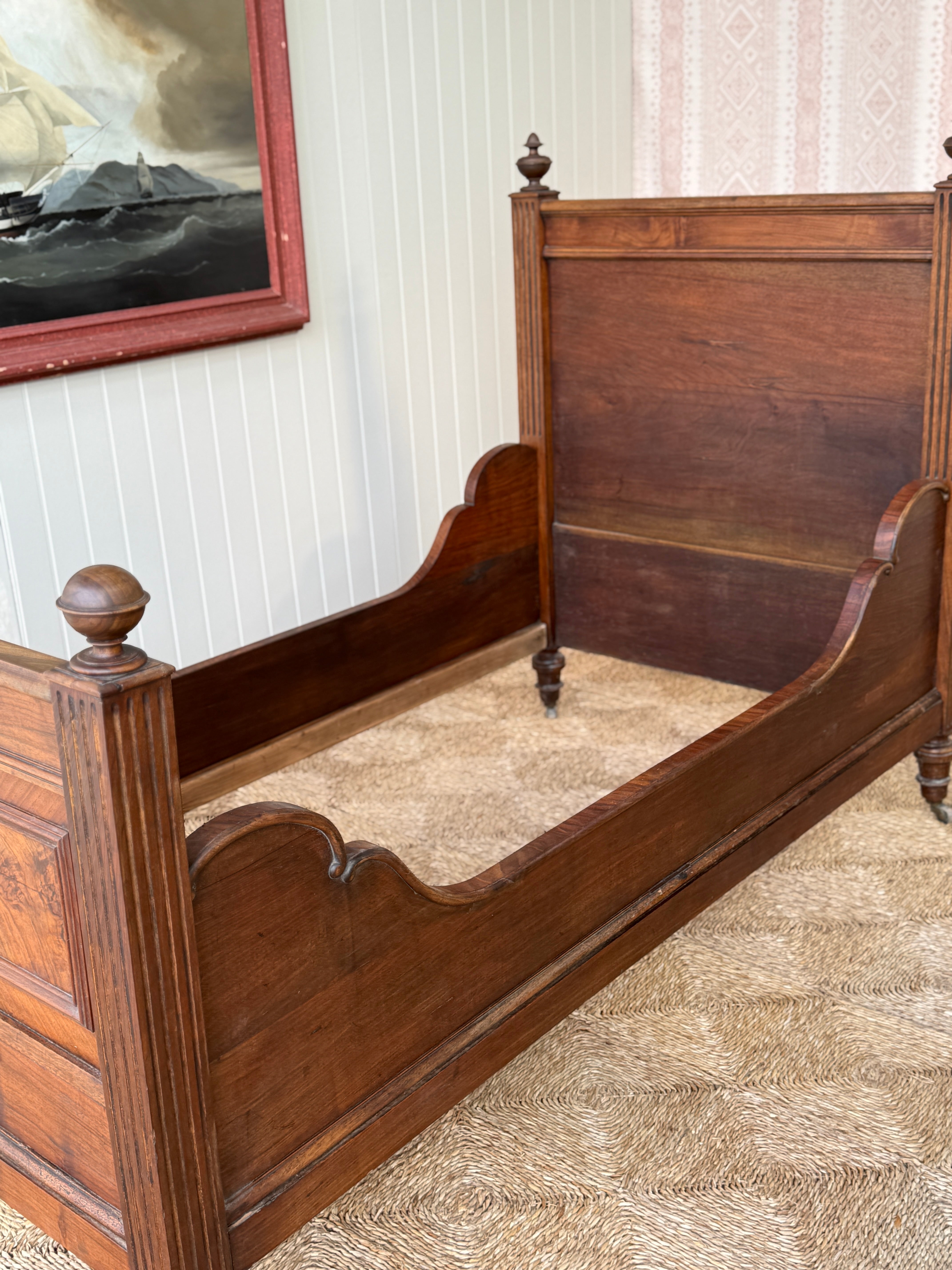 19th Century French Bateau Lit
