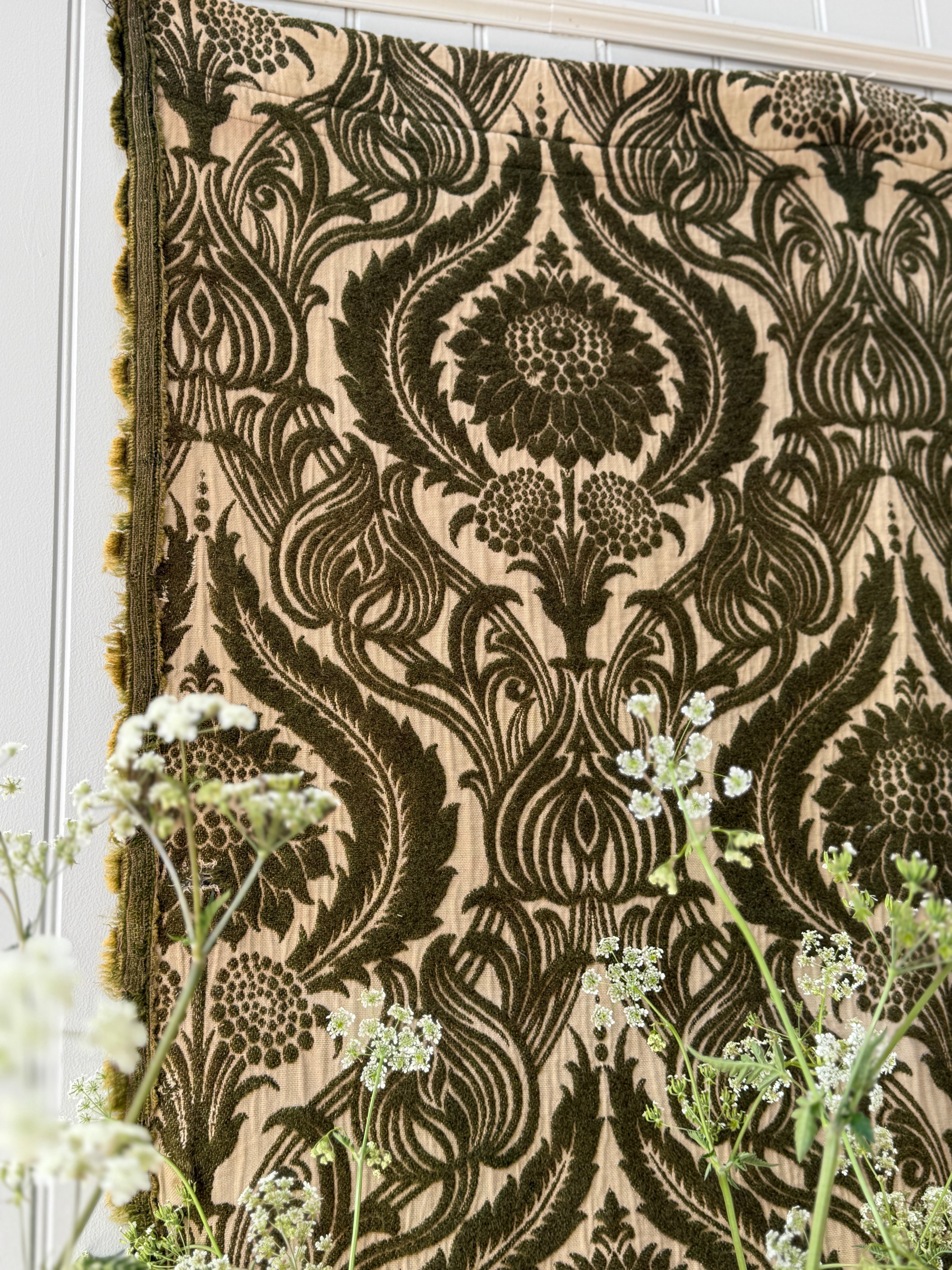 19th Century Decorative Arts and Craft Wool & Velvet Panel