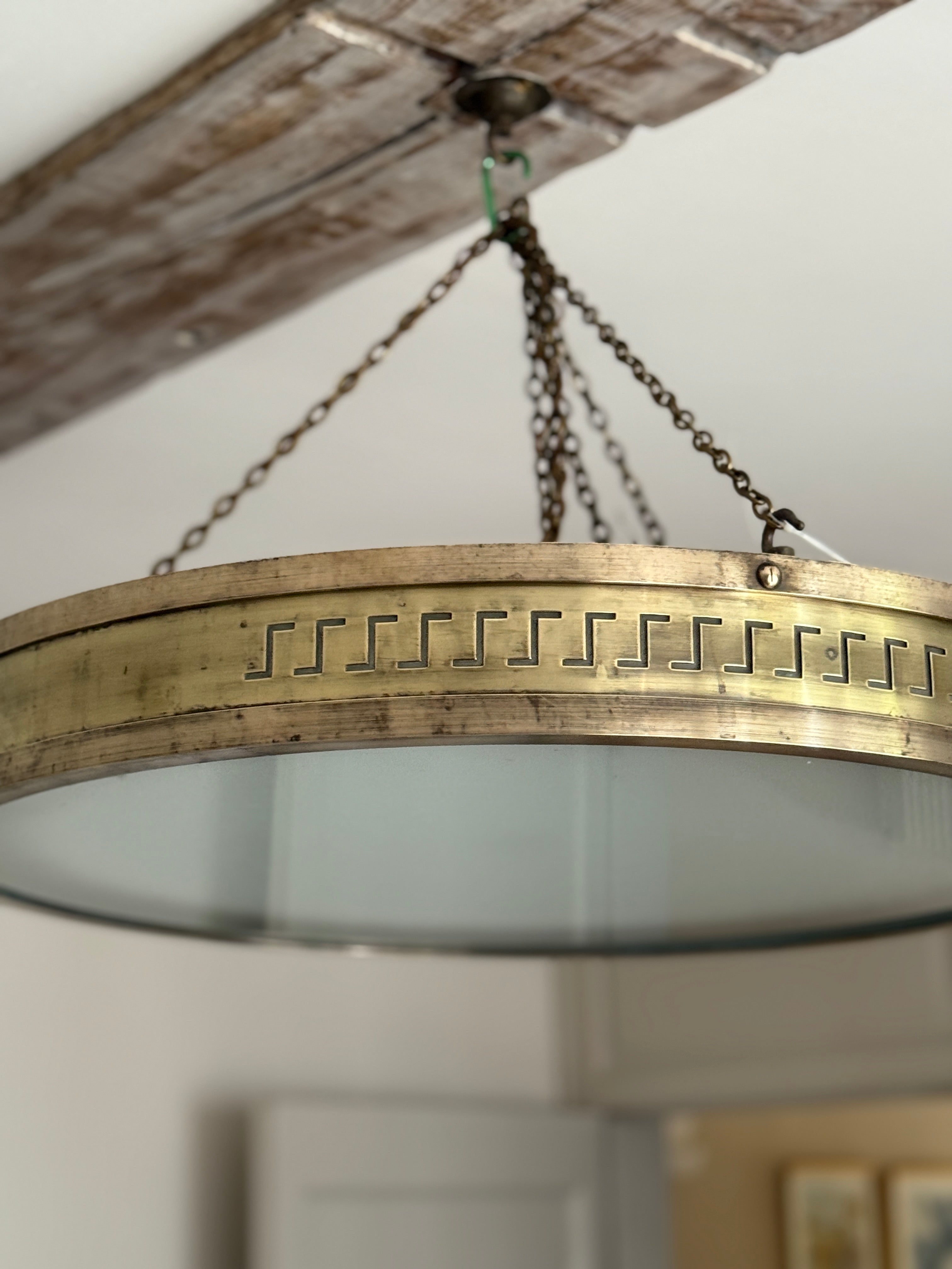 Pair of Brass Plafonniers from the Lewis Building in Liverpool