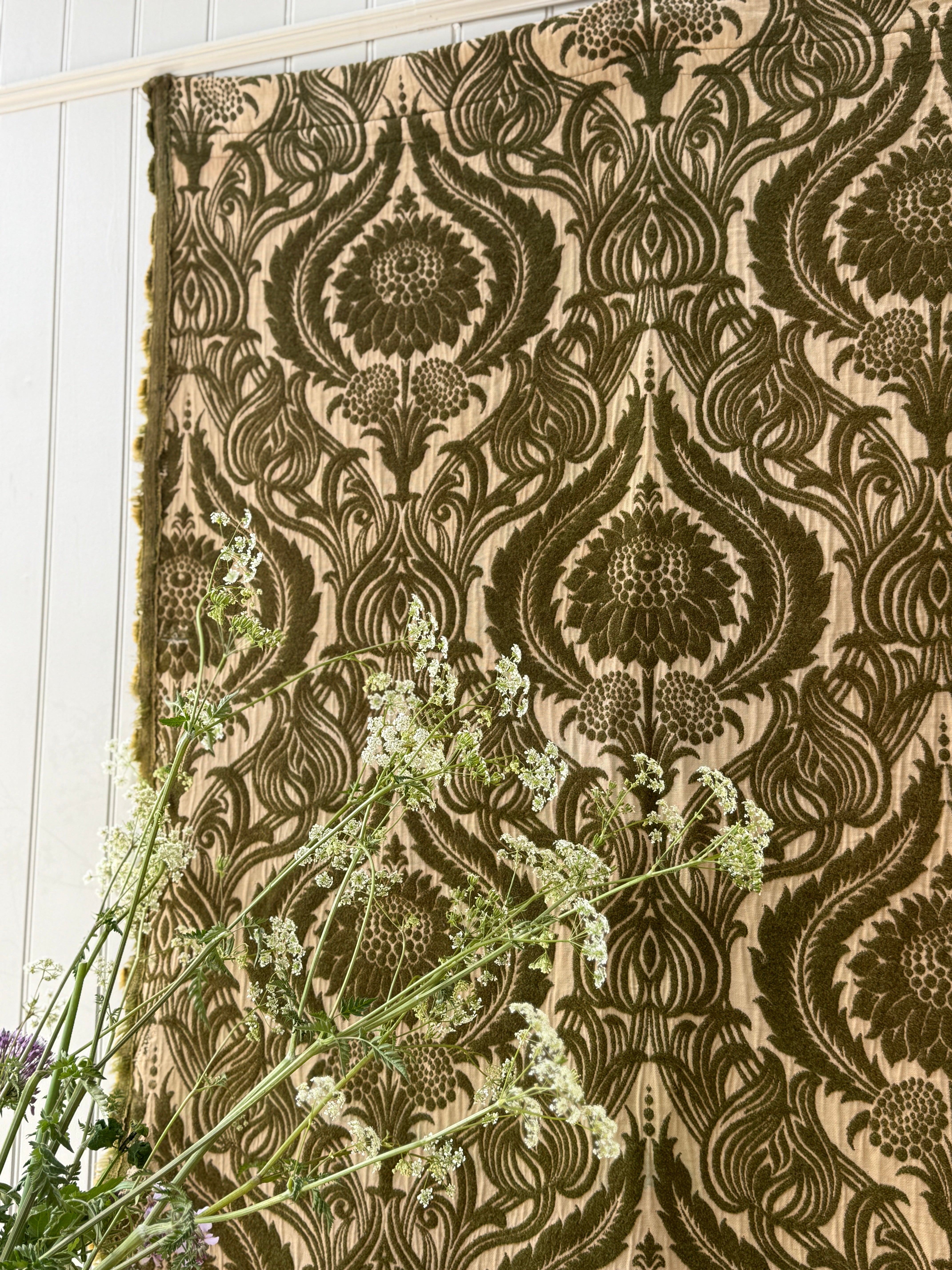 19th Century Decorative Arts and Craft Wool & Velvet Panel