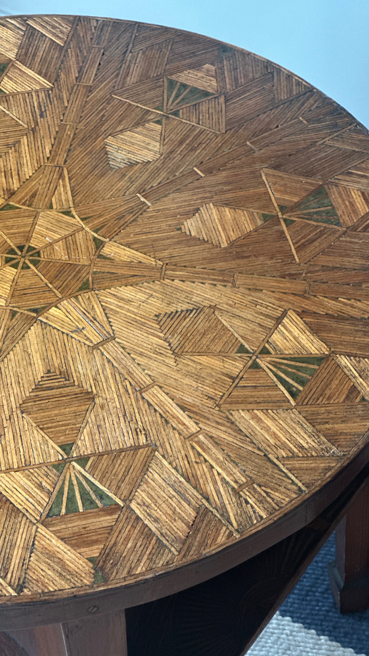 DF- Folk Art Table made out of matchsticks