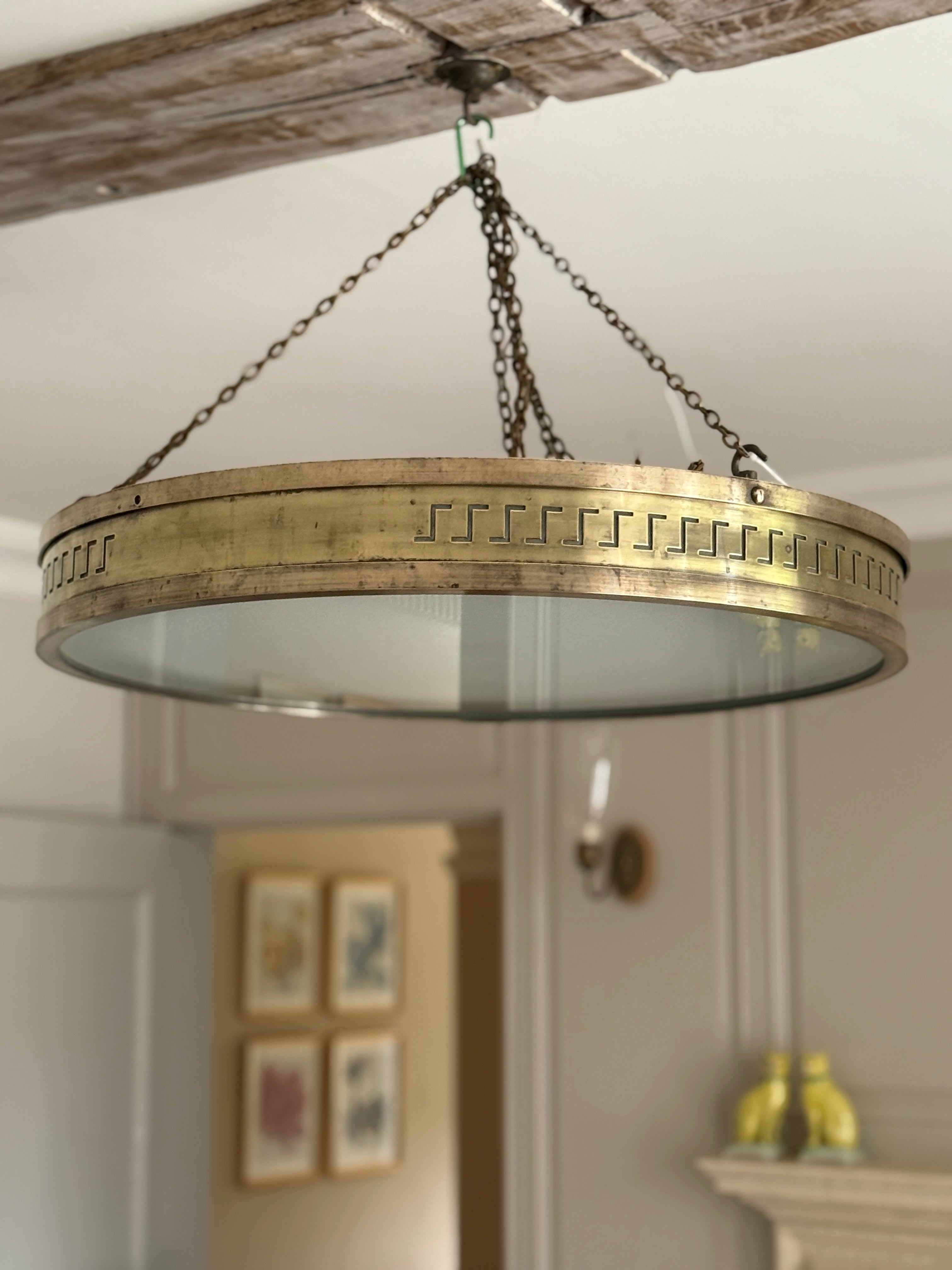 Pair of Brass Plafonniers from the Lewis Building in Liverpool