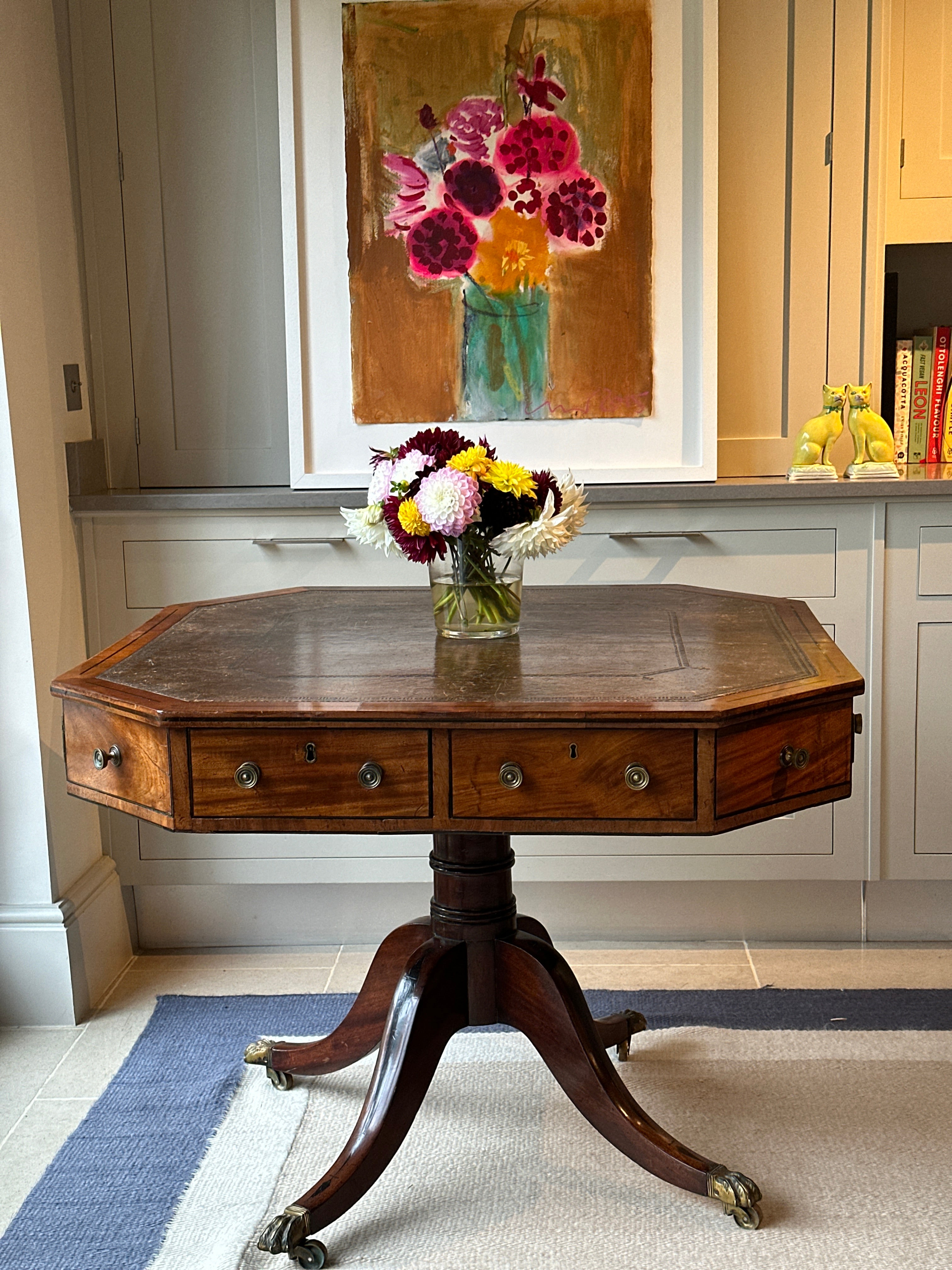 19th Century Octagonal Drum Table