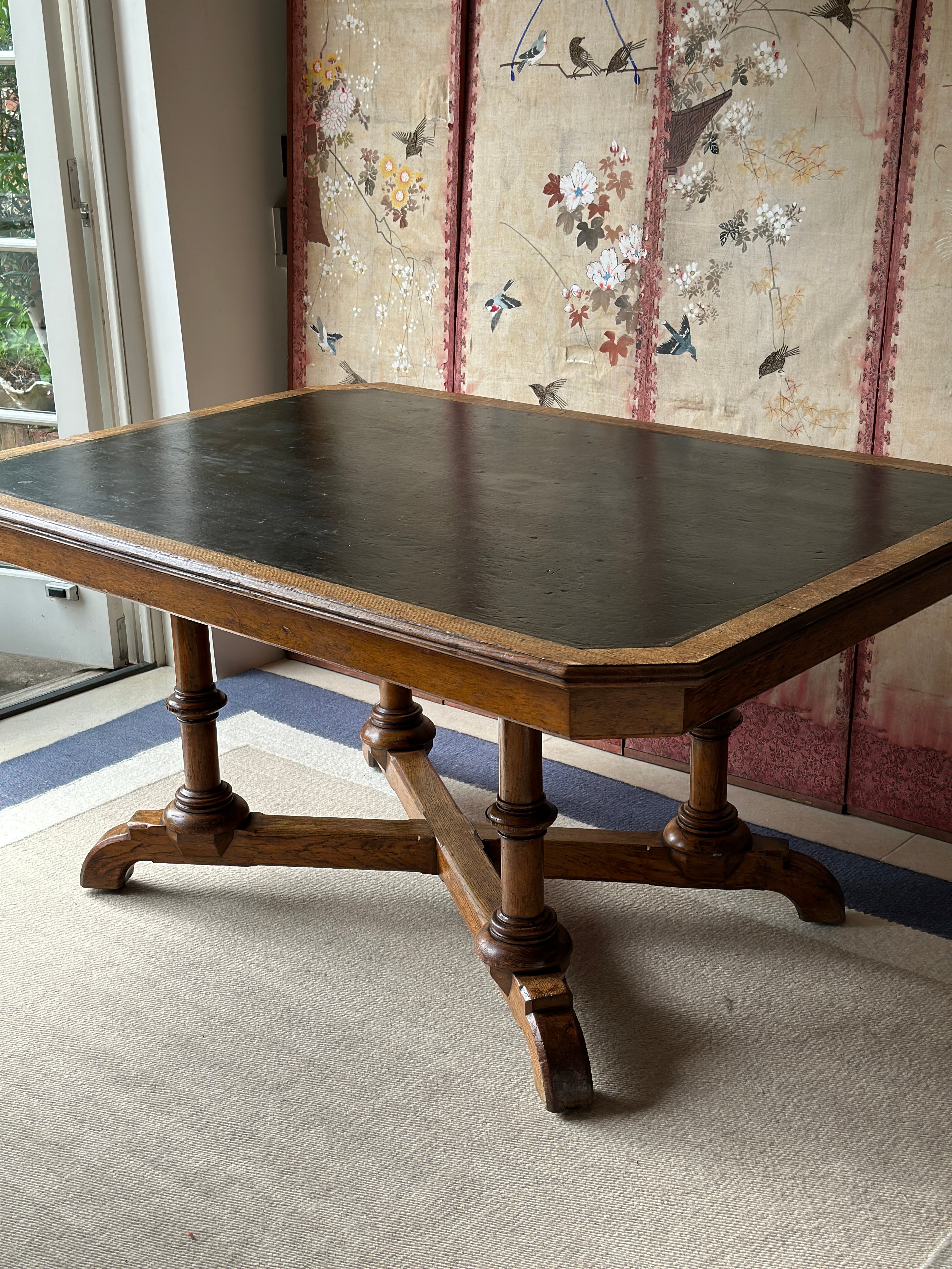 Large Oak Partner Desk by  Gillows