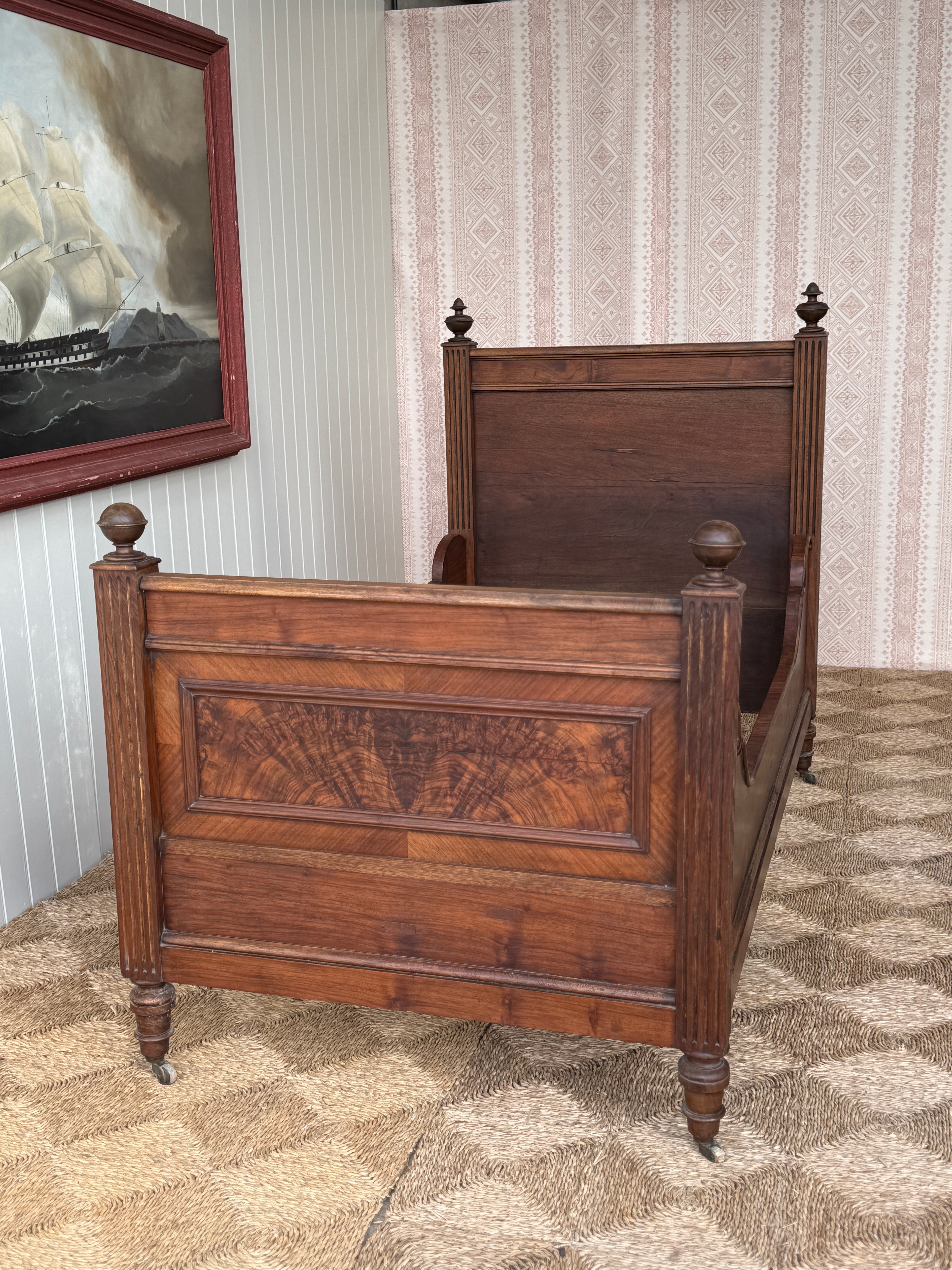 19th Century French Bateau Lit