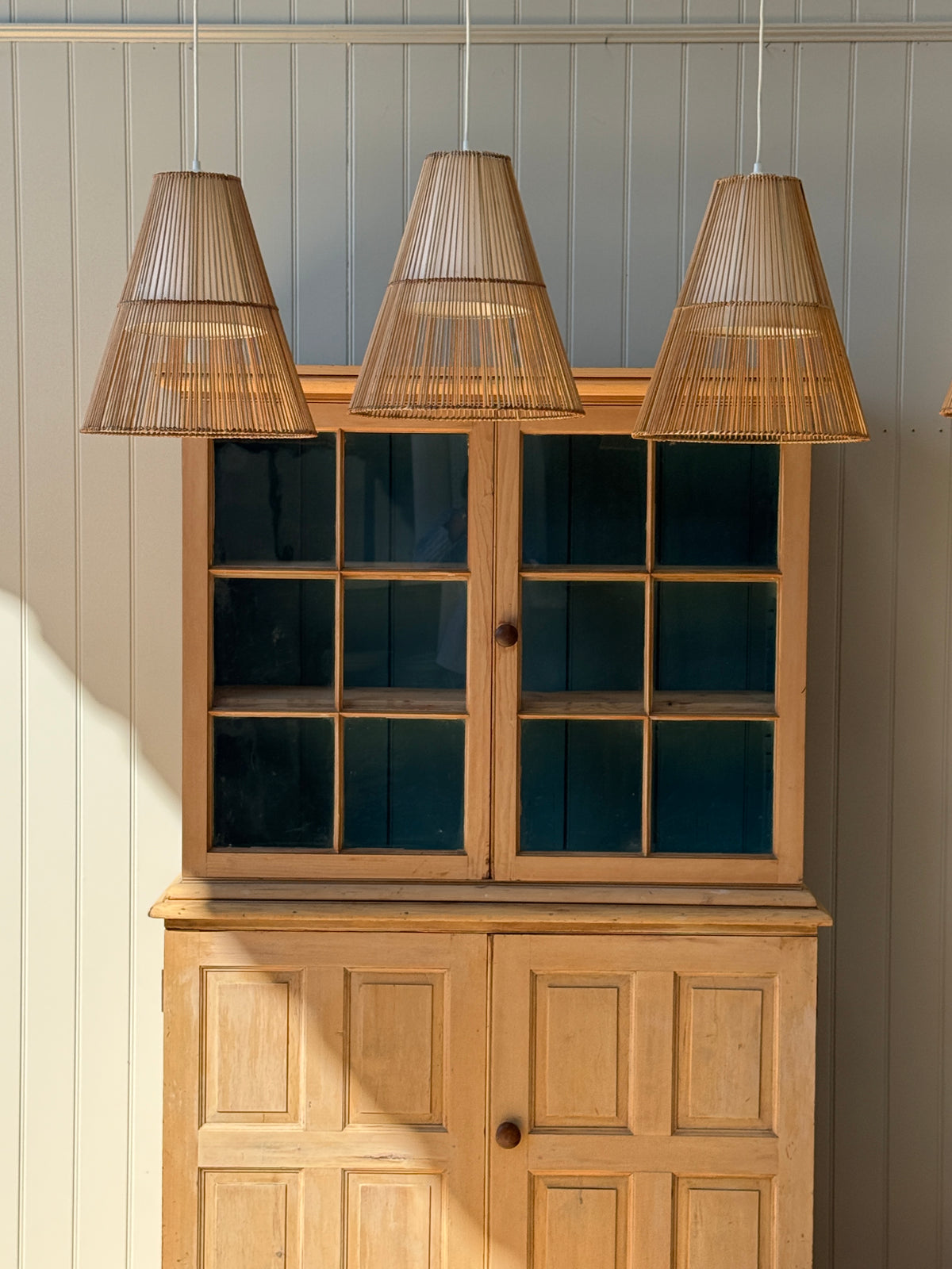 1970s Rattan Pendants