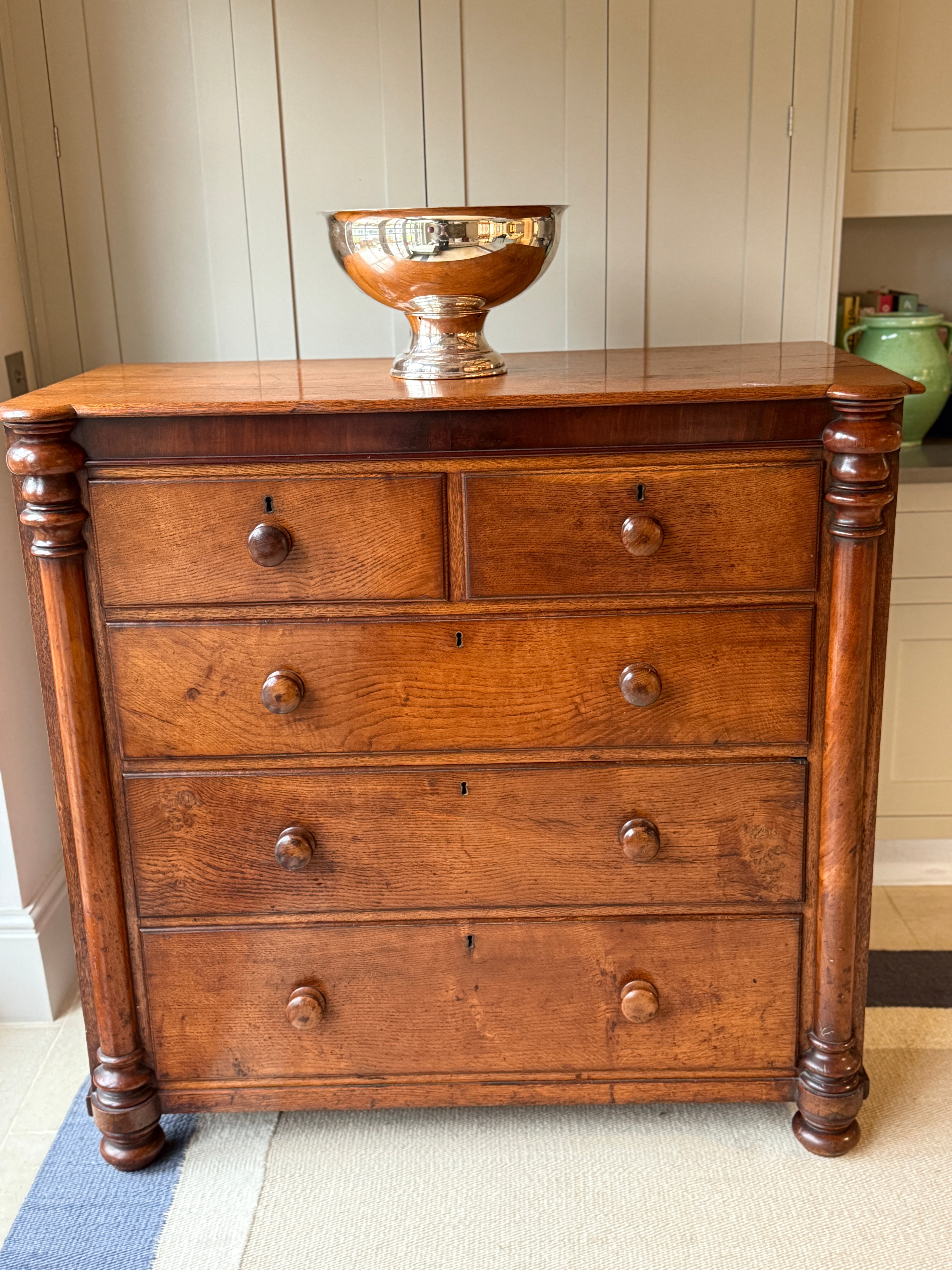 Large Scottish Oak Chest of Drawers