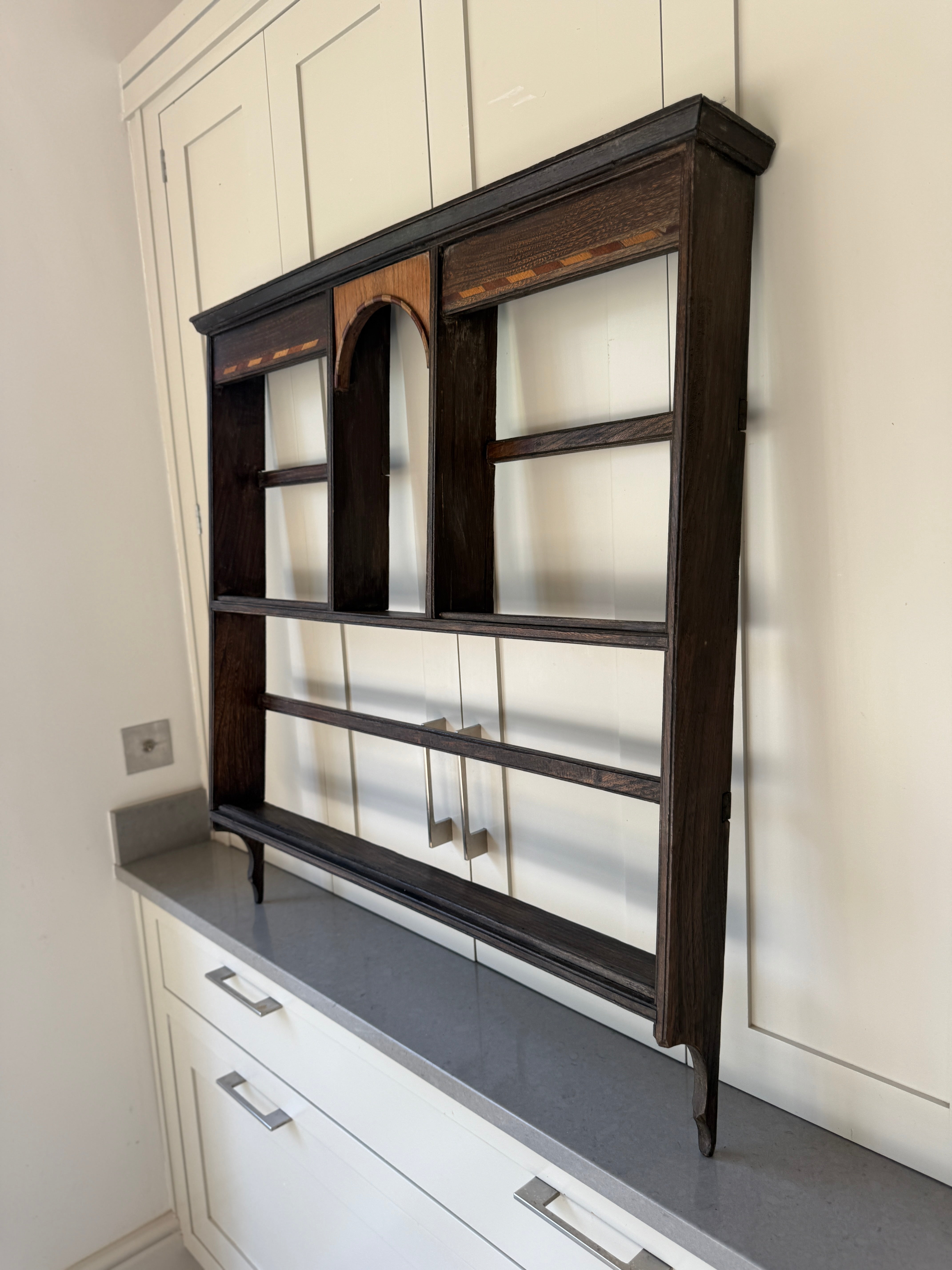 Small French Marquetry Delft Rack