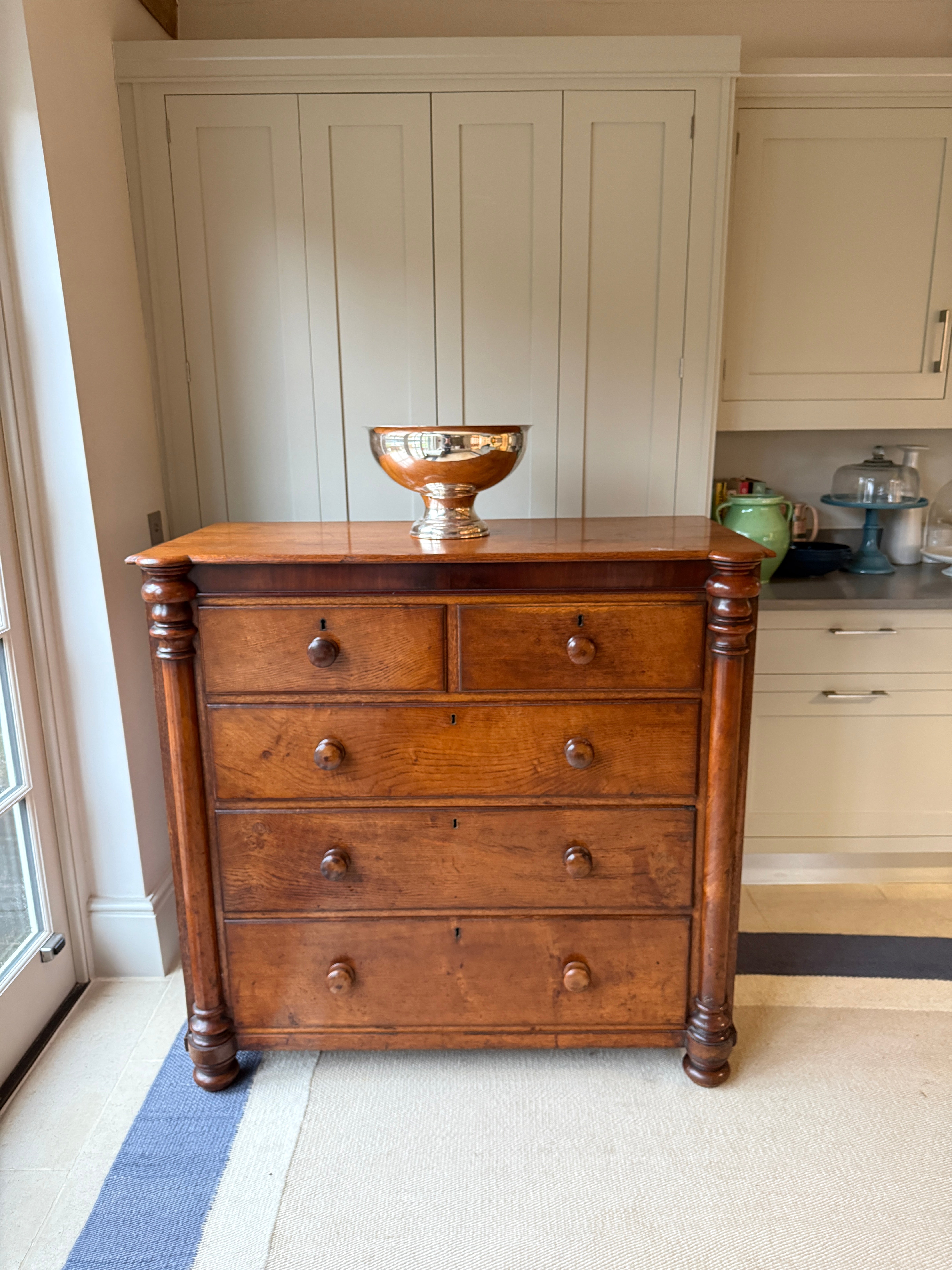 Large Scottish Oak Chest of Drawers