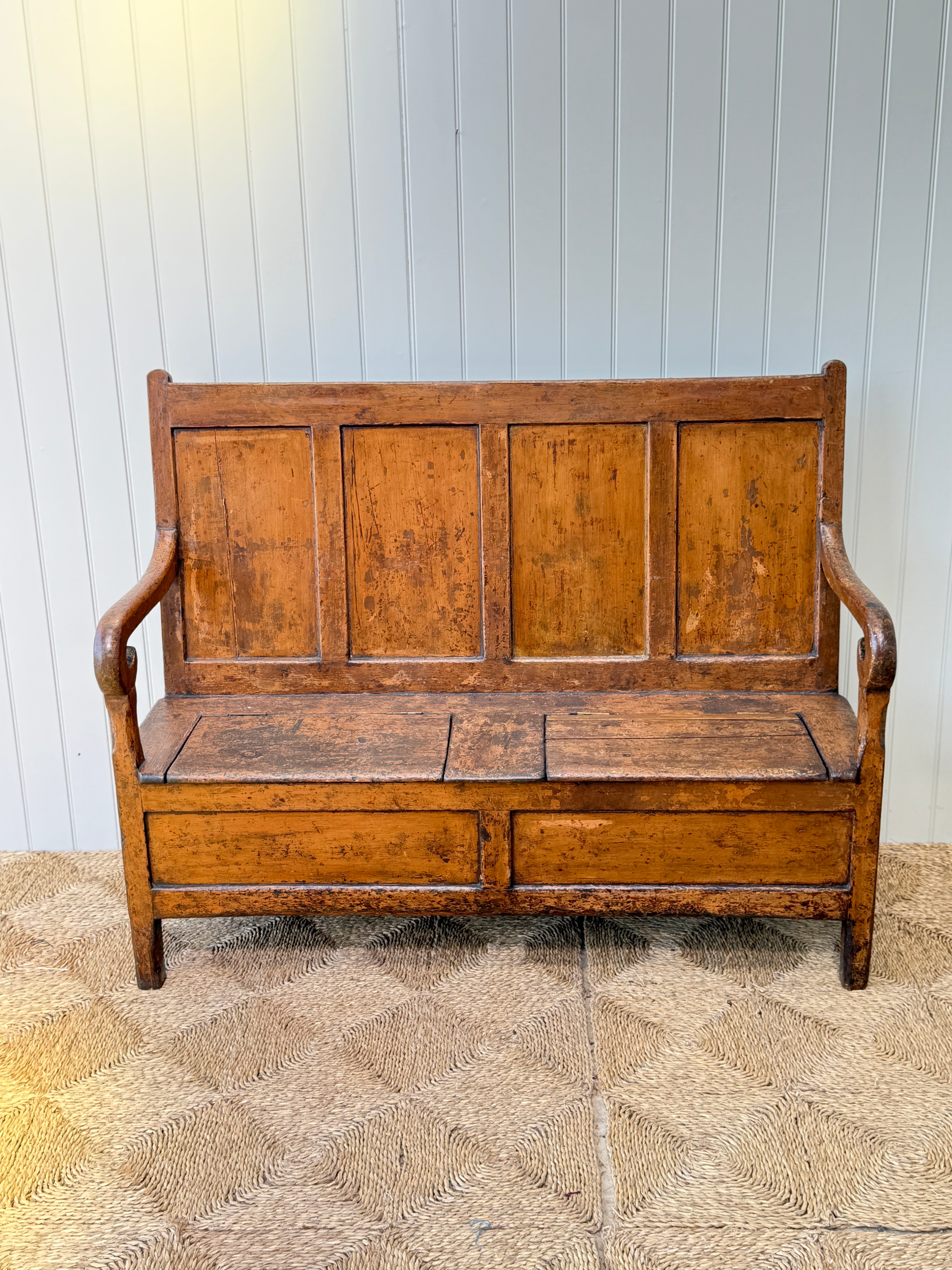 Early 19th Century Irish Painted Settle