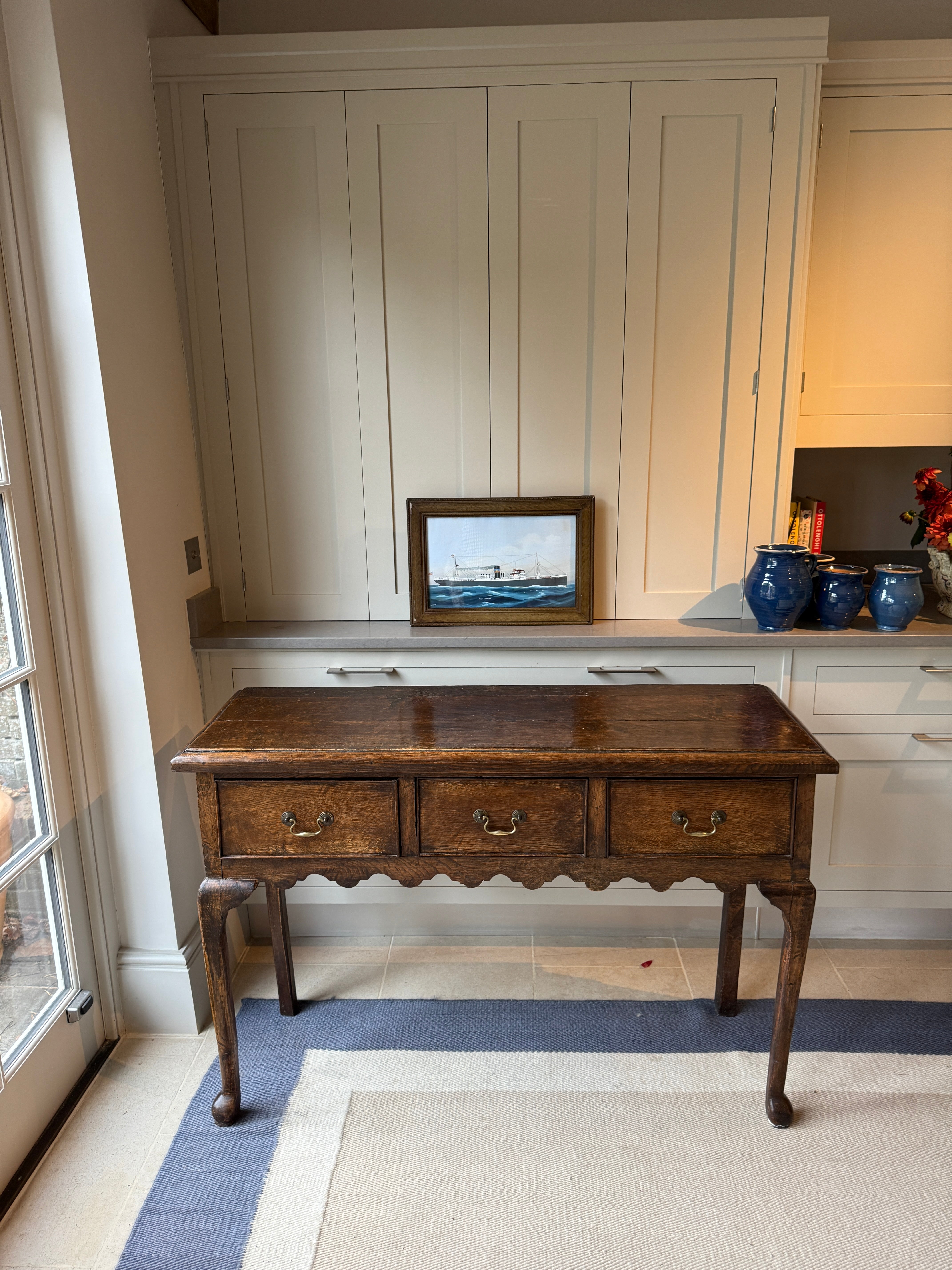 18th Century Oak Console with 3 large Drawers