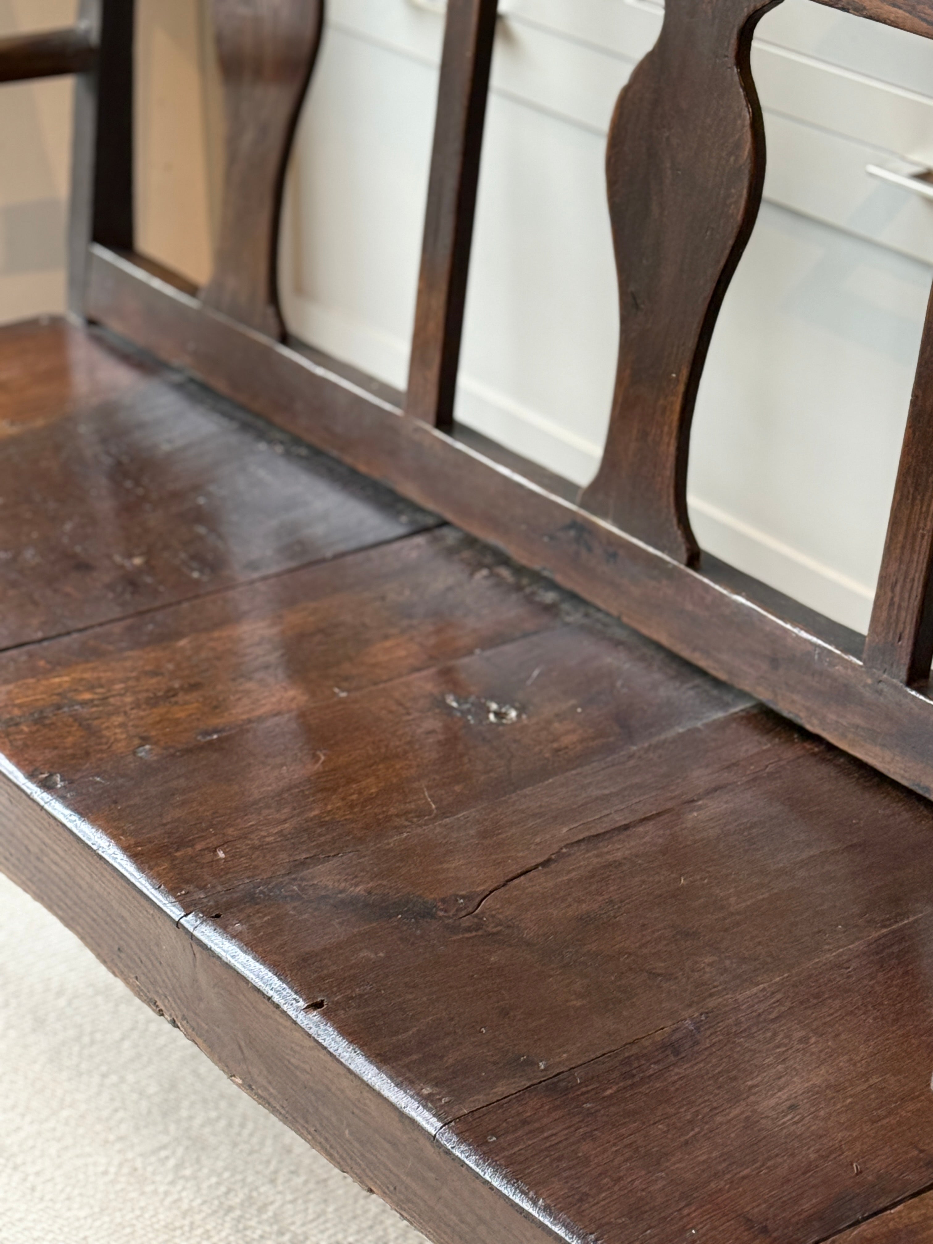 Early 19th Century Oak Bench