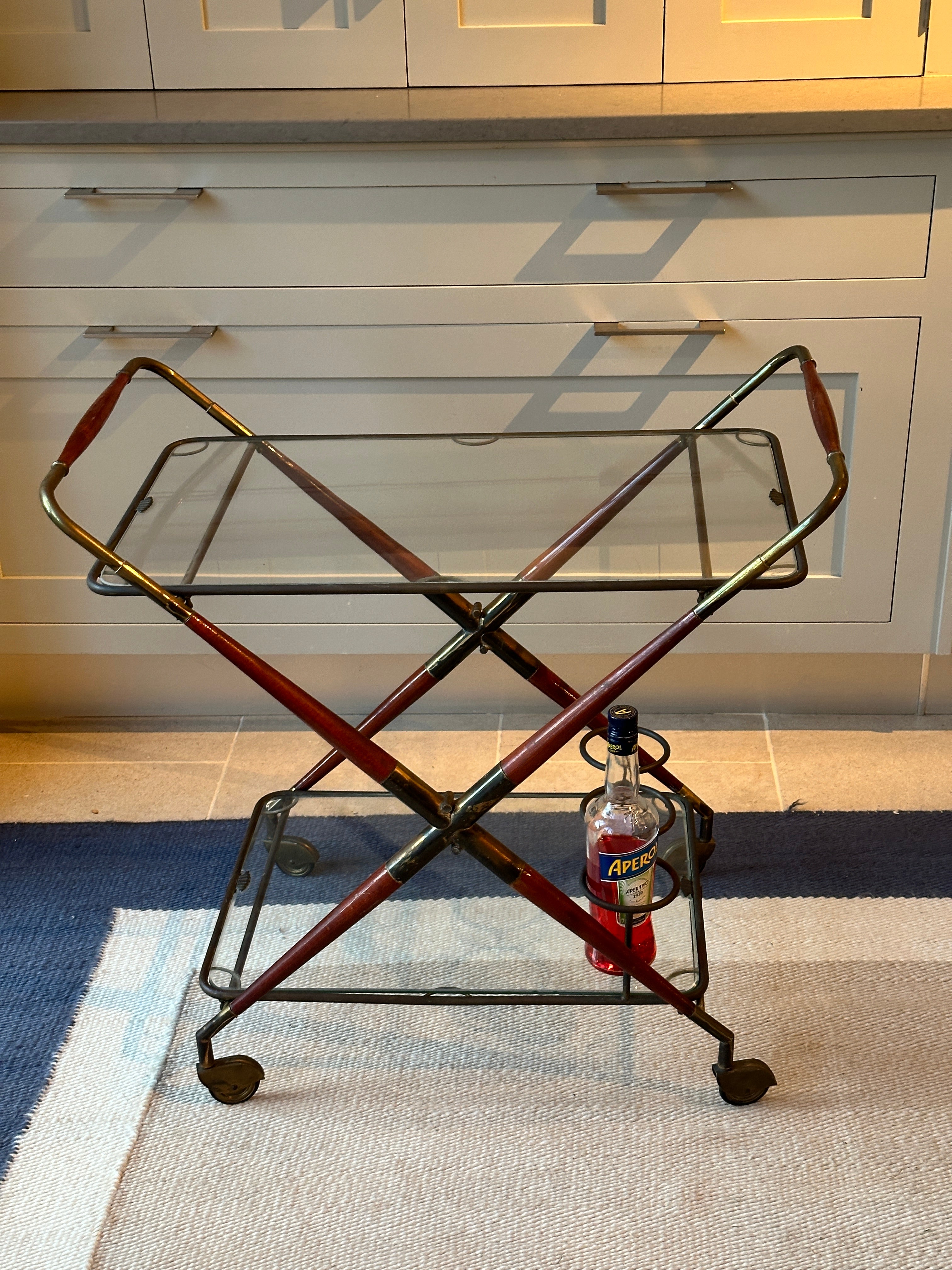 1950's Foldable Italian Drinks Cart by Cesare Lacca