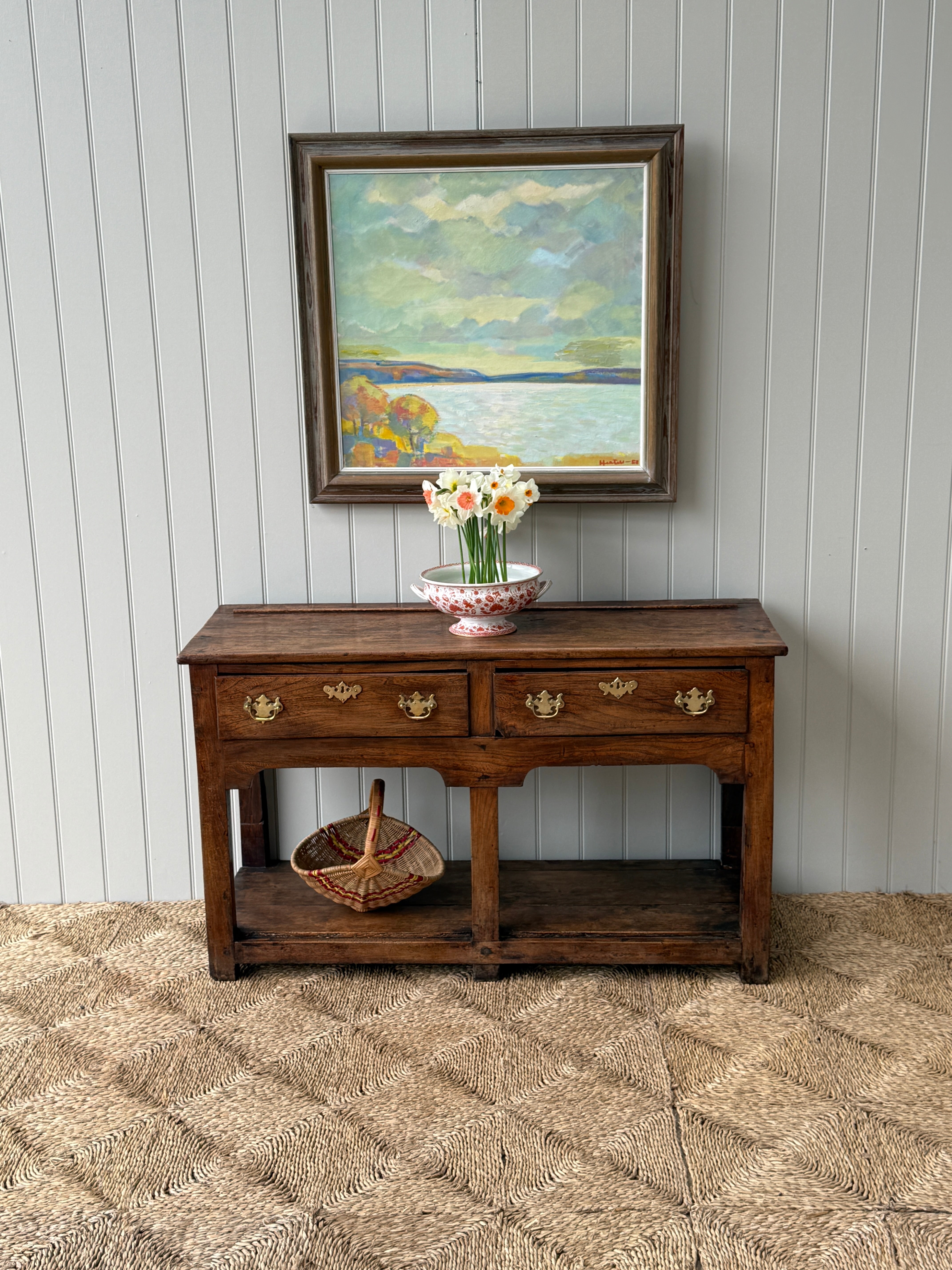 Small Welsh Dresser Base in Elm