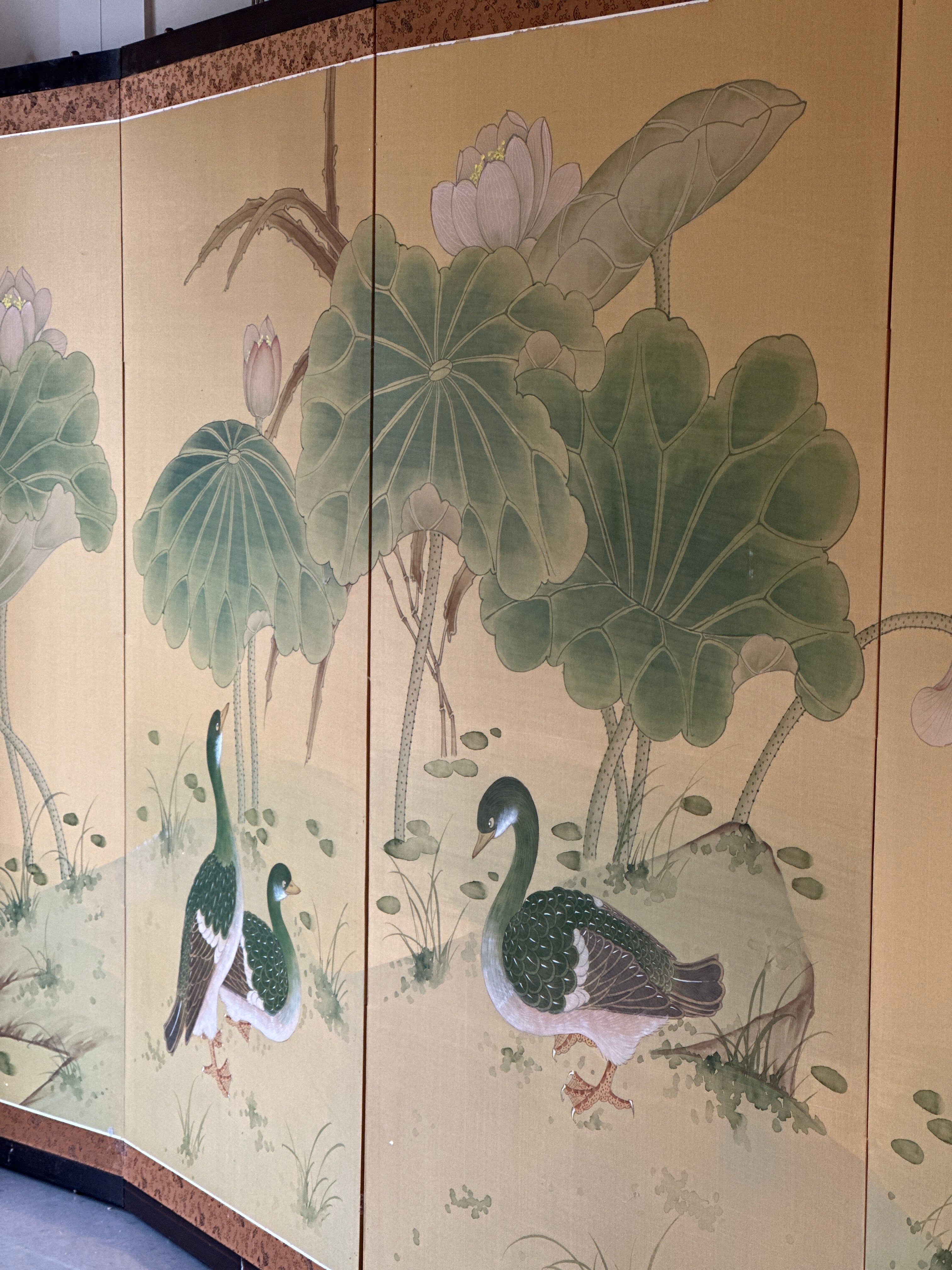 Early 20th Century Japanese Silk Screen