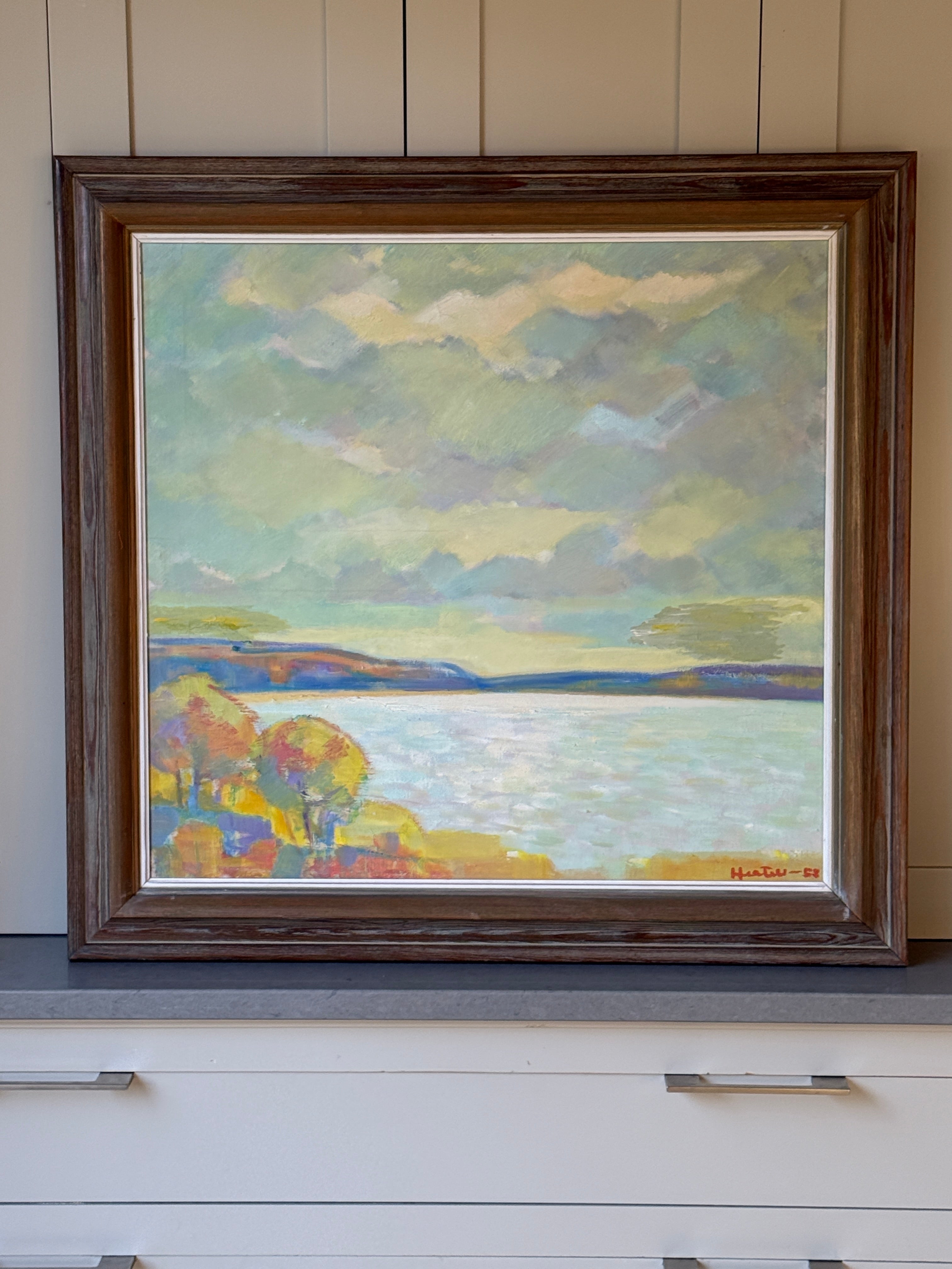 Swedish Framed Oil on Canvas