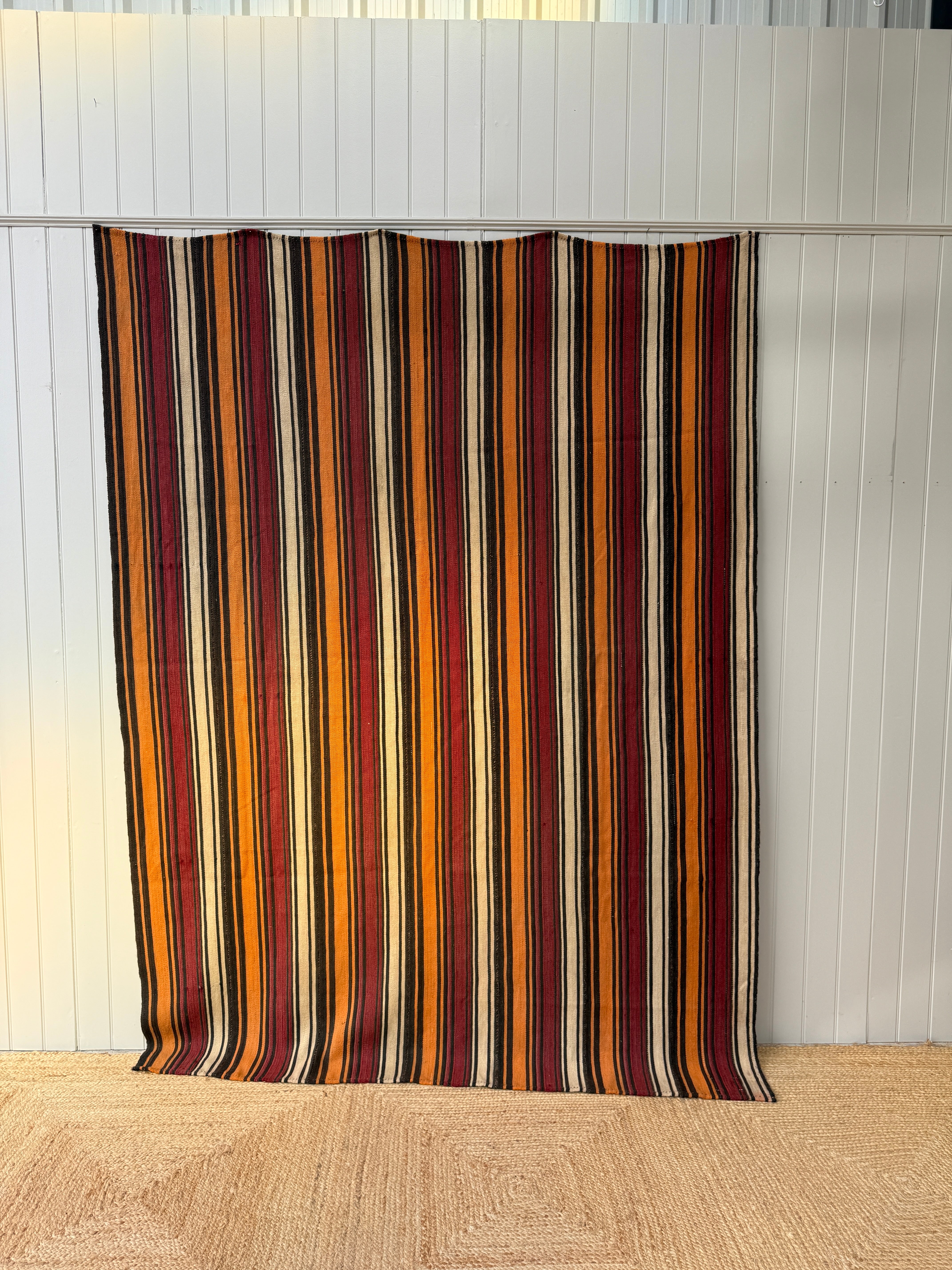 Large Antique Anatolian Jajim Kilim Rug 248 x 190cm
