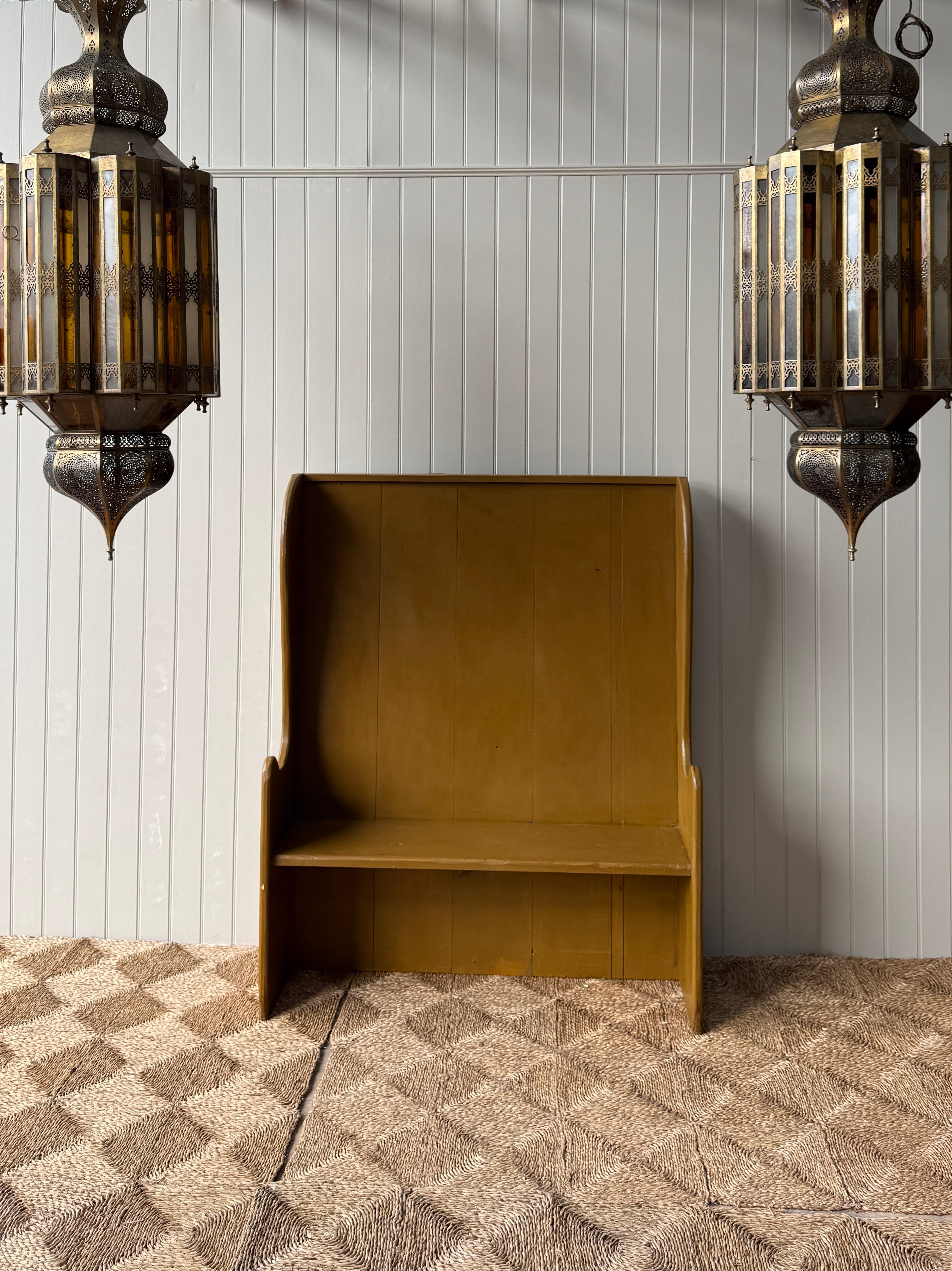 Majestic Pair of Moroccan Brass Lanterns