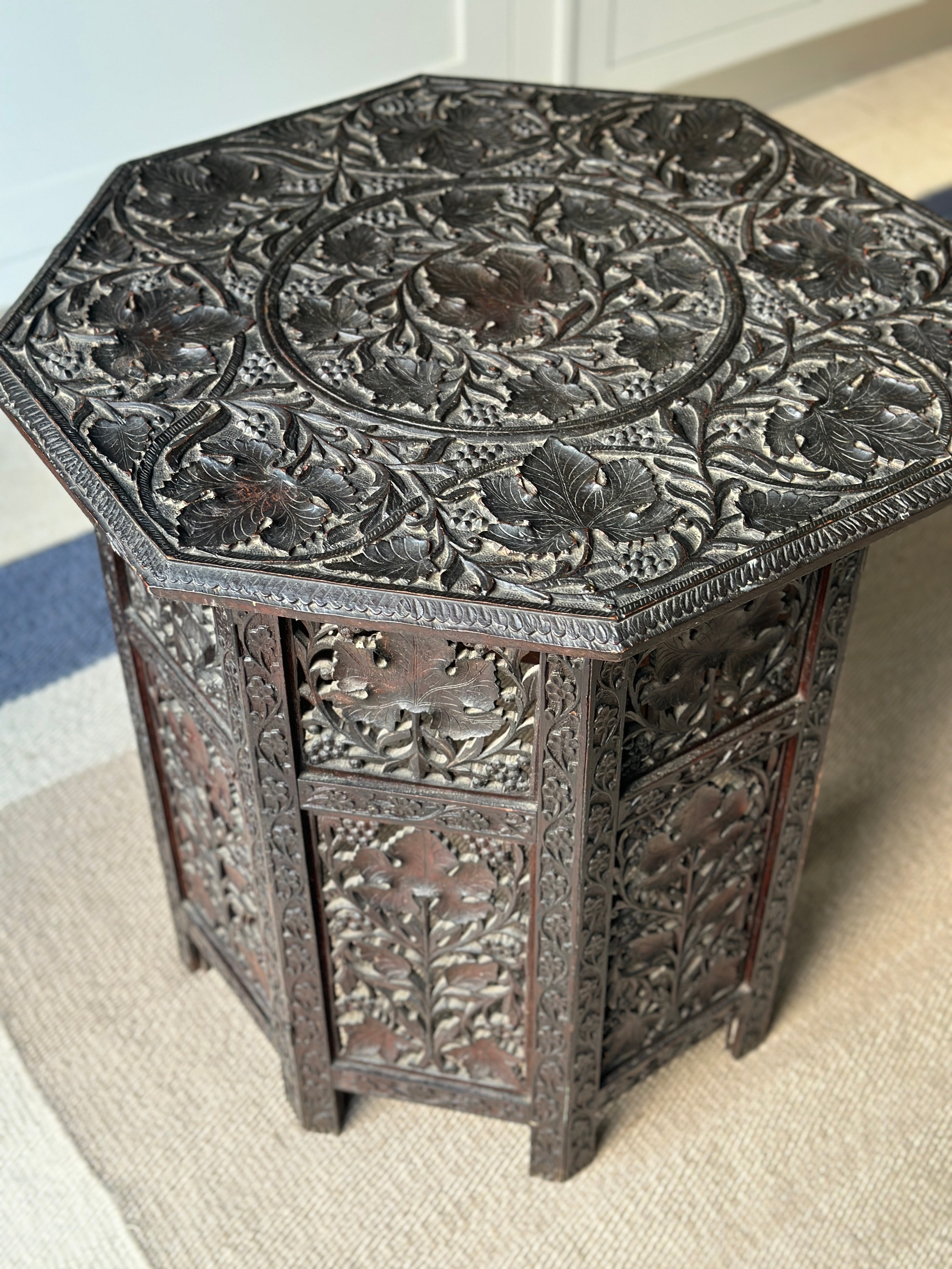 Large Anglo Indian Carved Table with amazing provenance