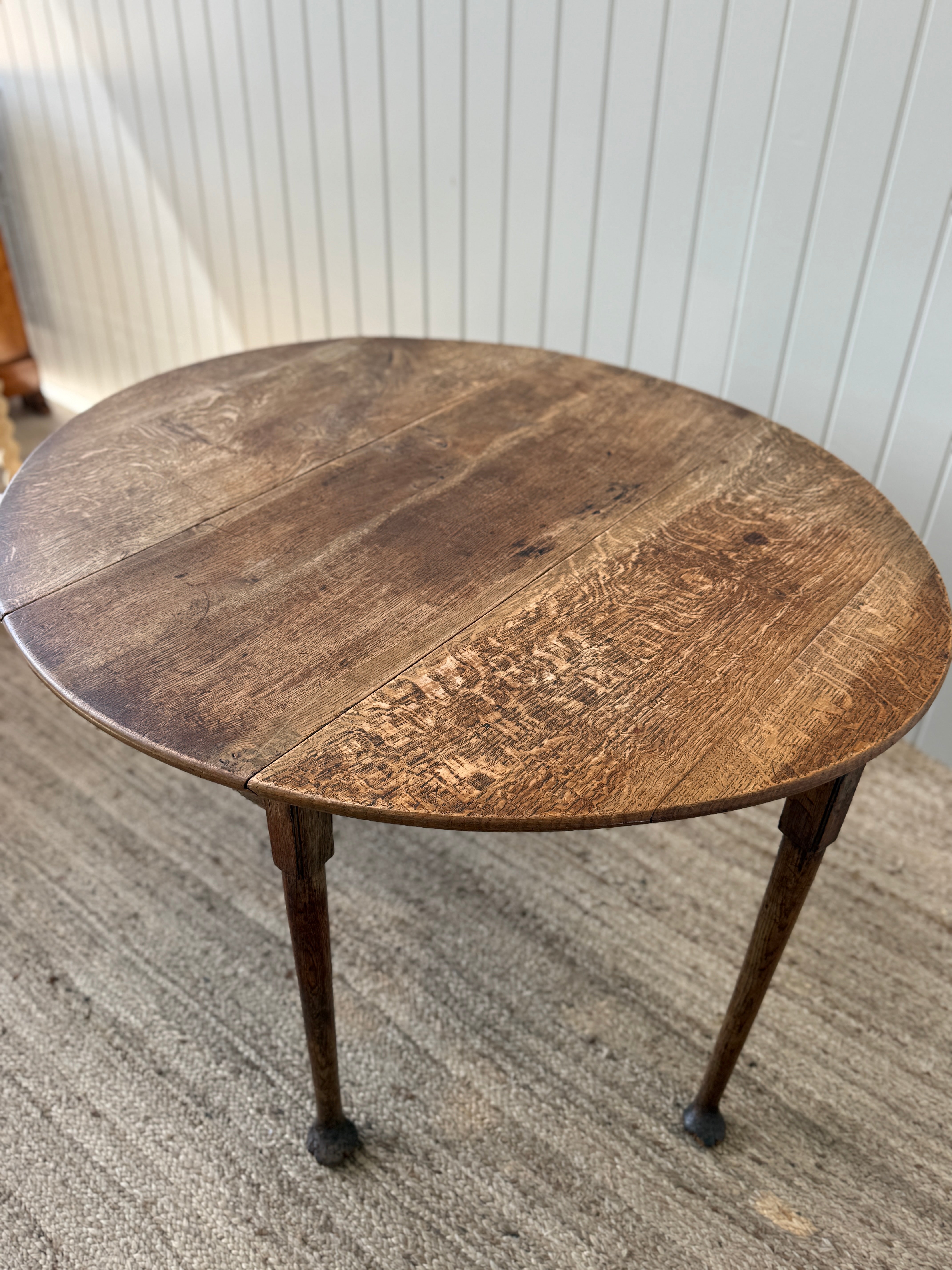 Georgian Oak Drop-Leaf Dining Table