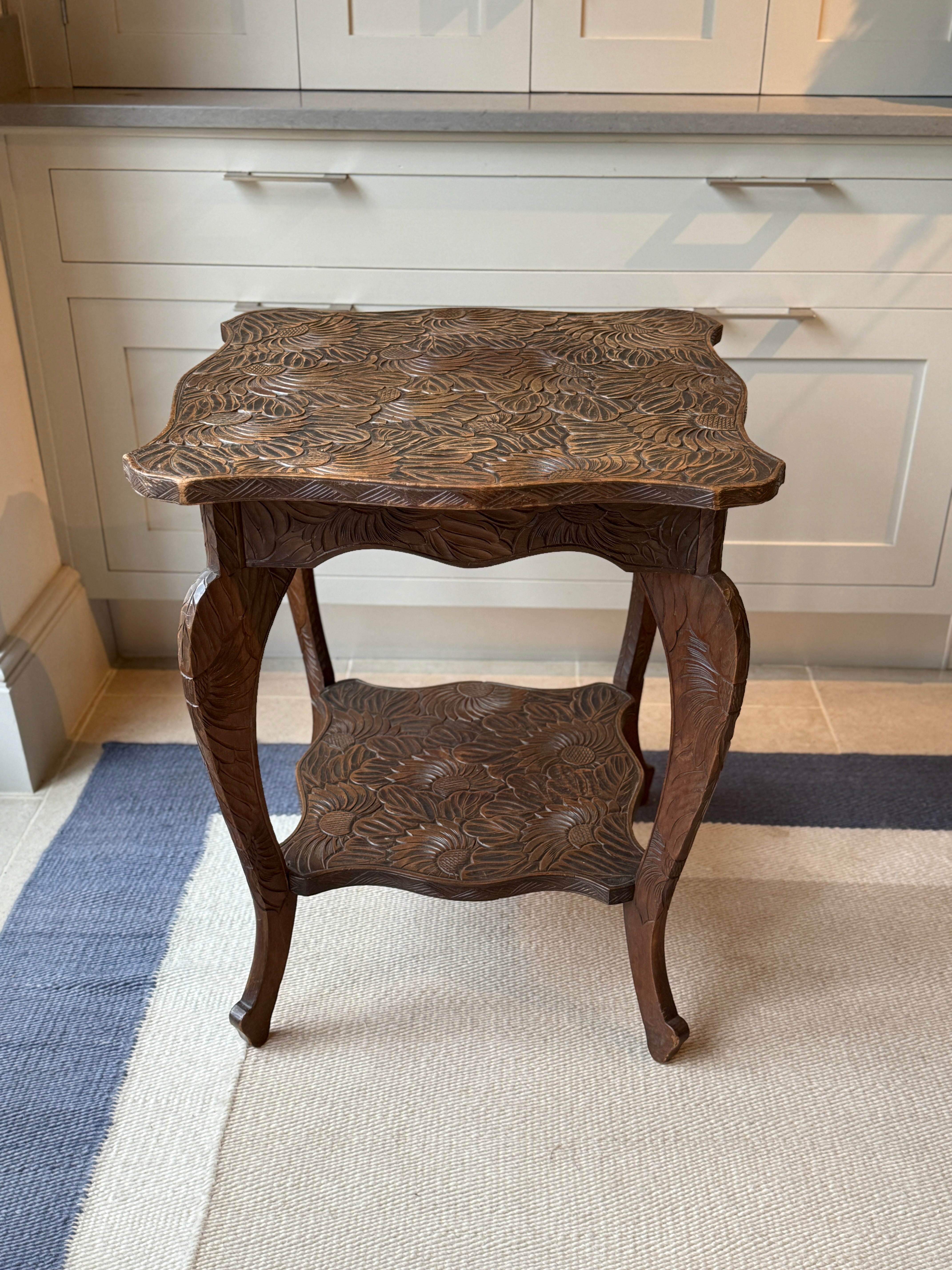 Japanese Carved Wood Table by Liberty & Co - circa 1930