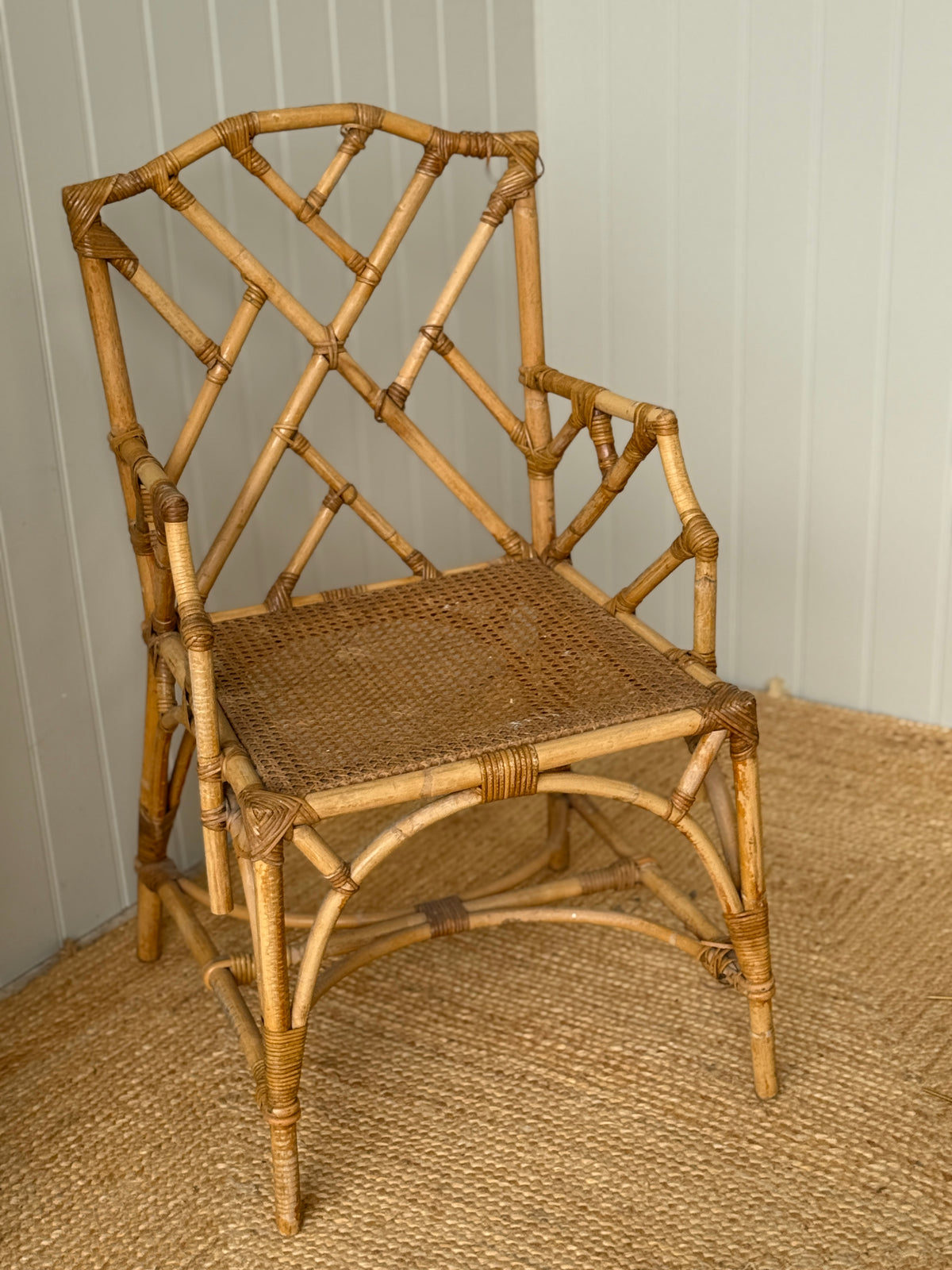Single Chippendale- Style Cane Chair