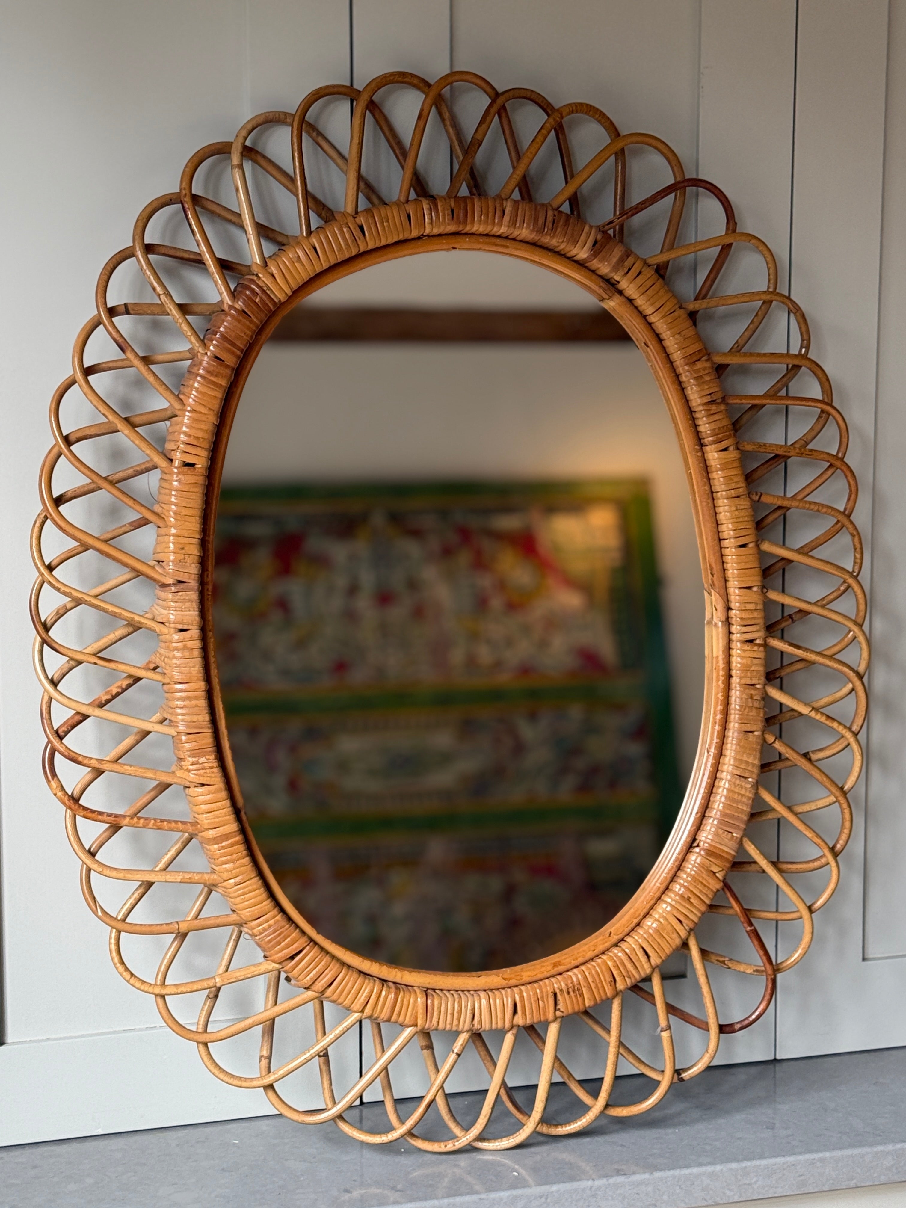 Oval Bonacina Mirror - Italian 1960s
