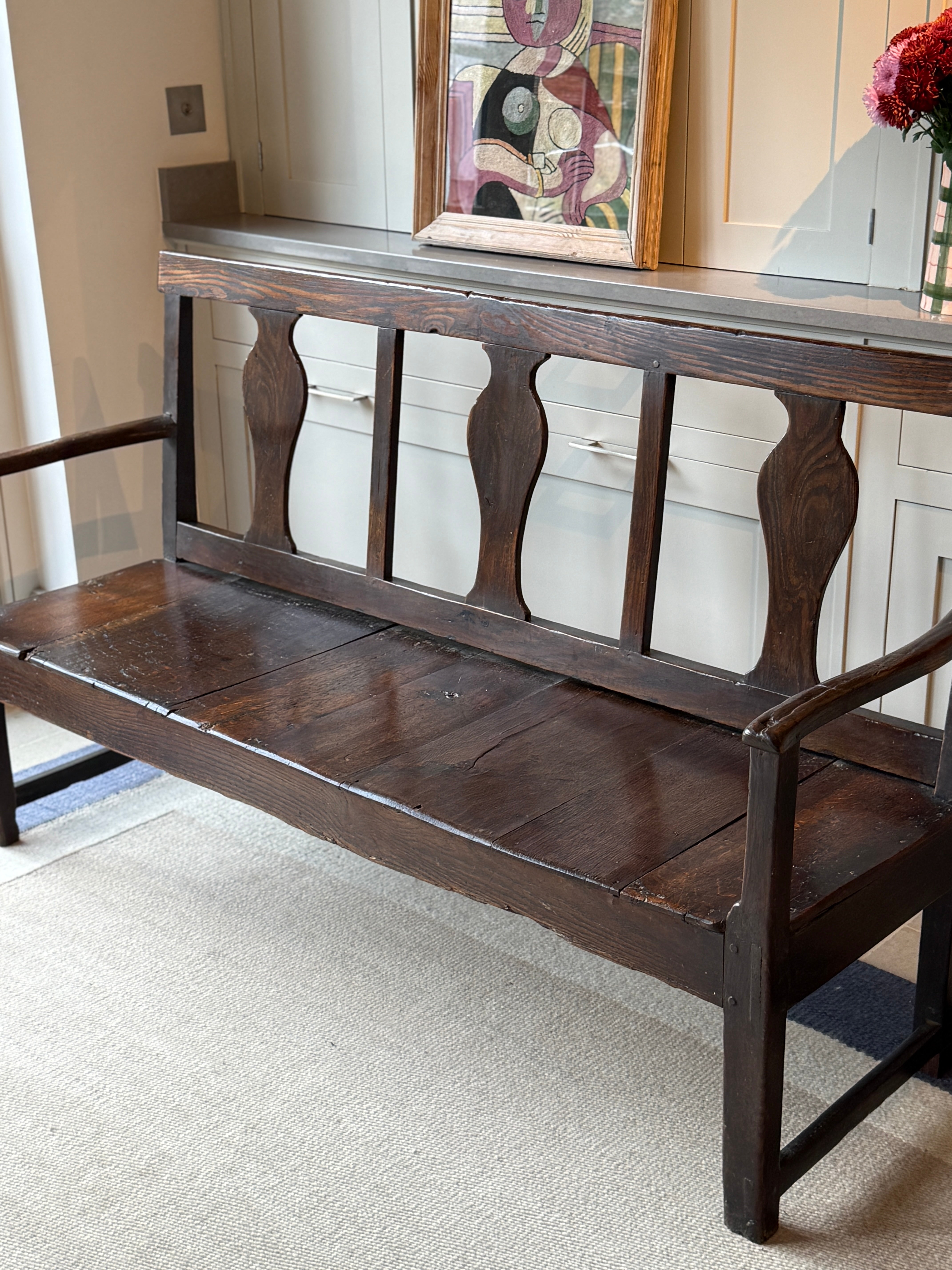 Early 19th Century Oak Bench