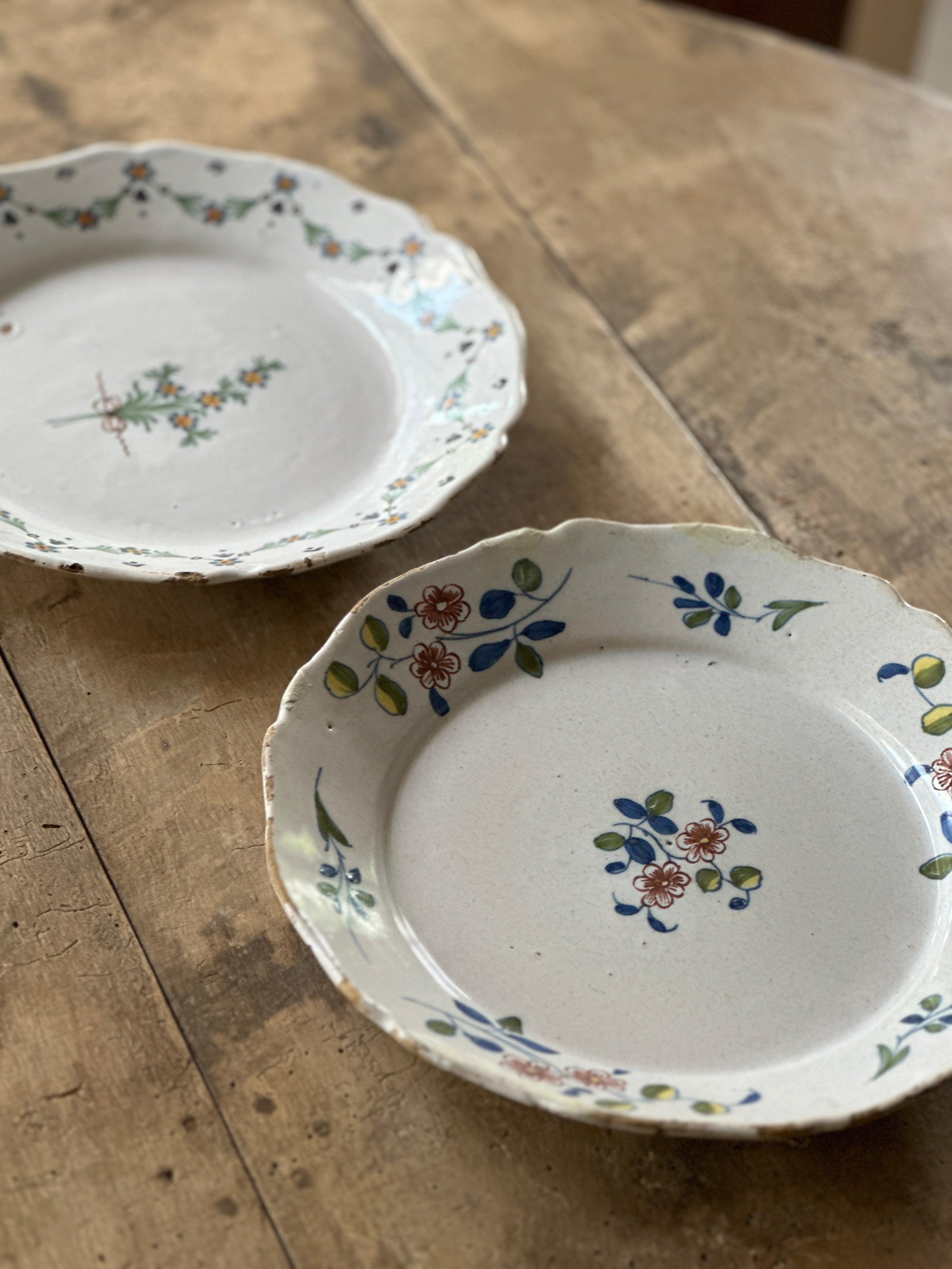 Pair of French Faience Plates Circa 1800