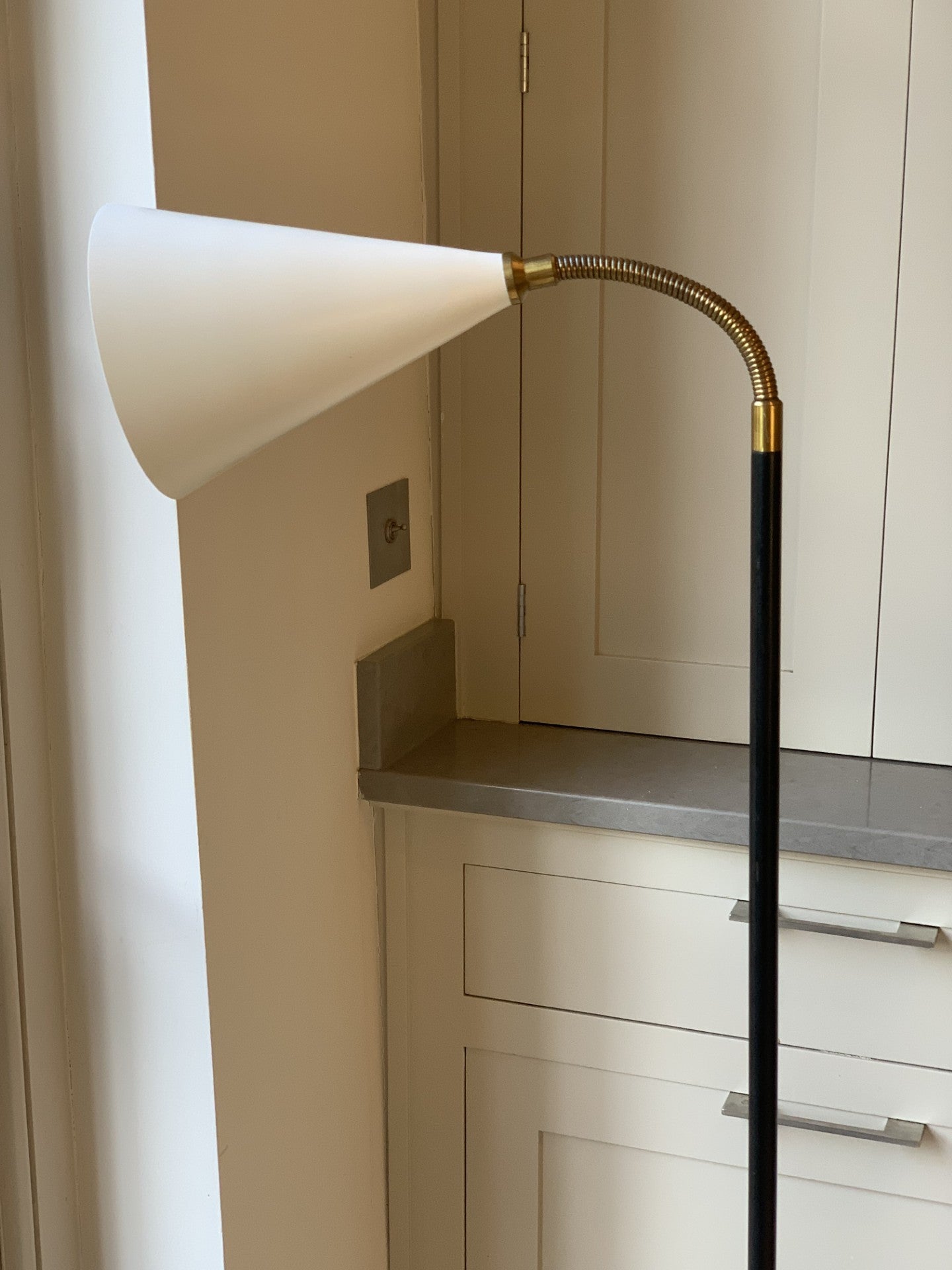 Italian Stilux 1950's Floor Lamps in Ivory