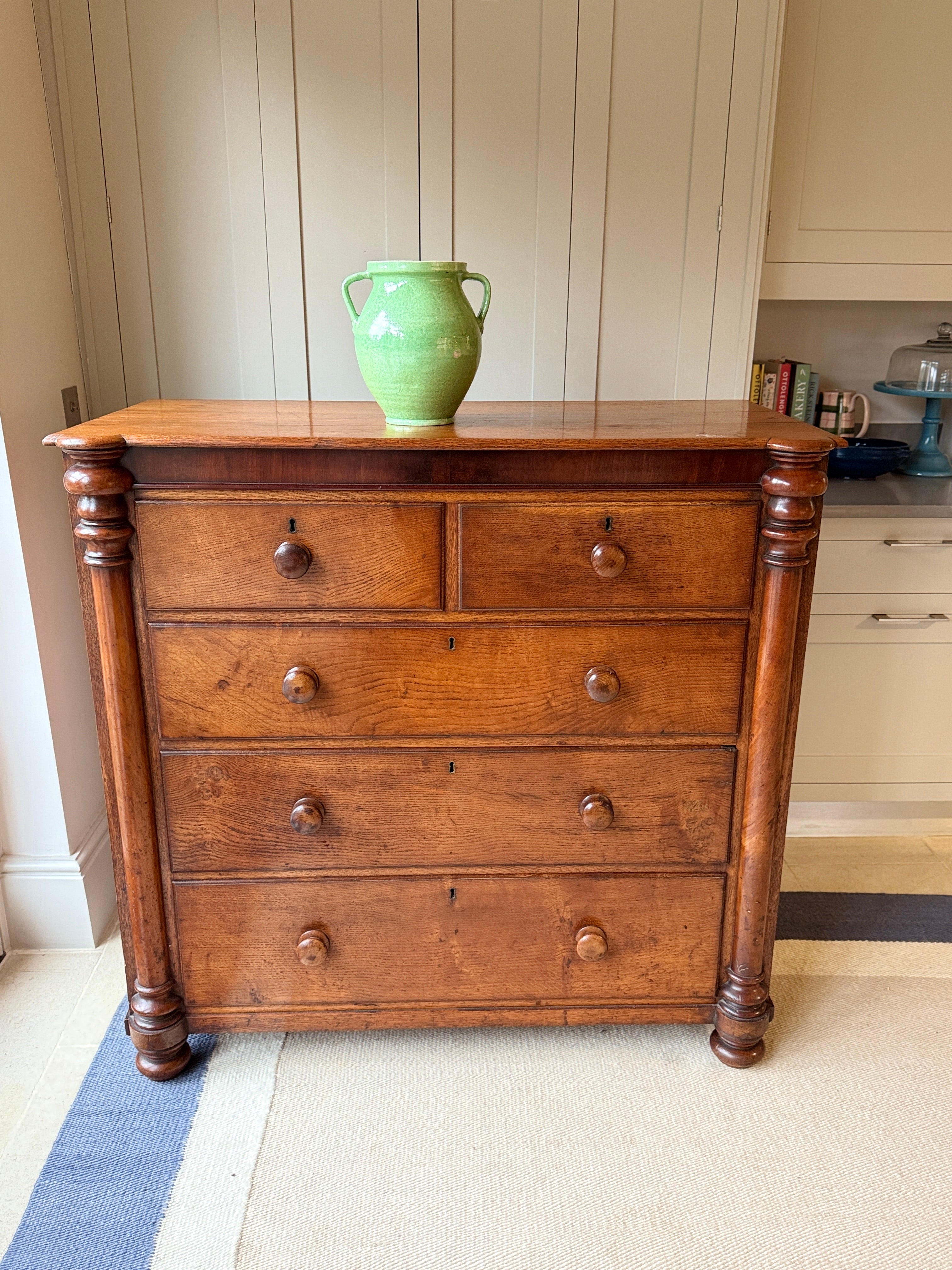 Large Scottish Oak Chest of Drawers