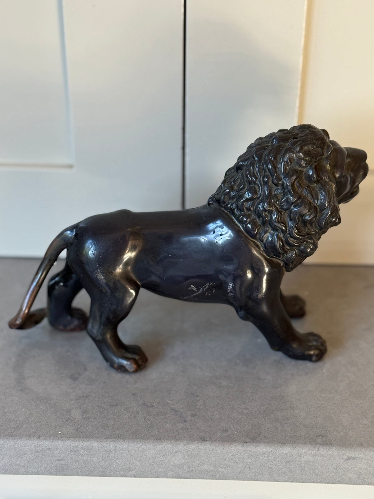 Patinated Metal Model Lion