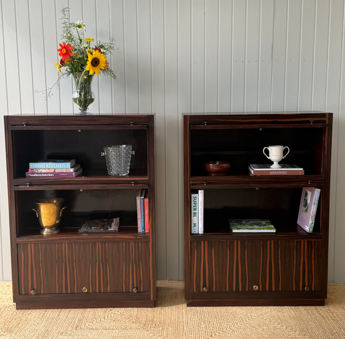 Pair of Macassar Ebony Bookcases