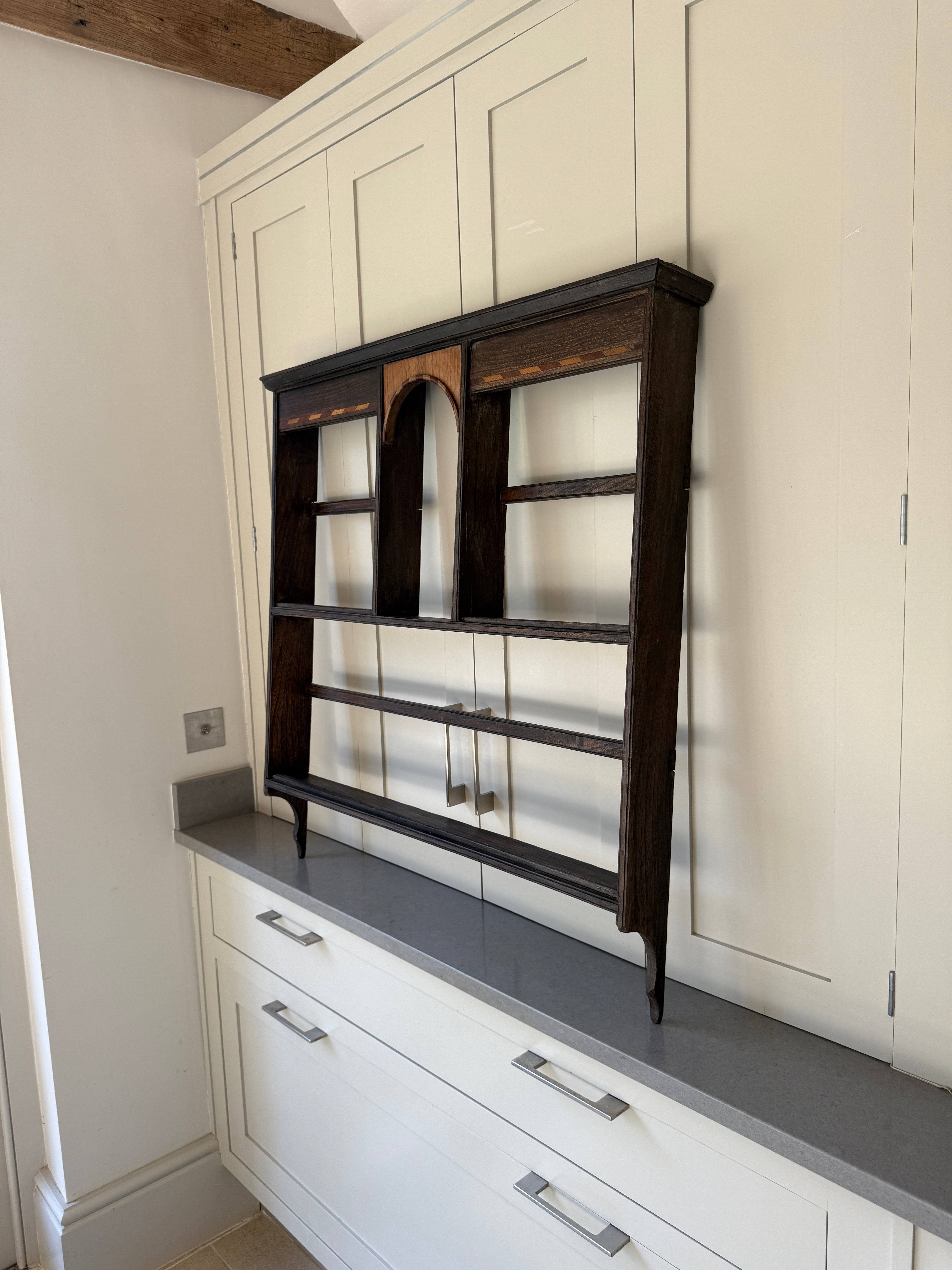 Small French Marquetry Delft Rack