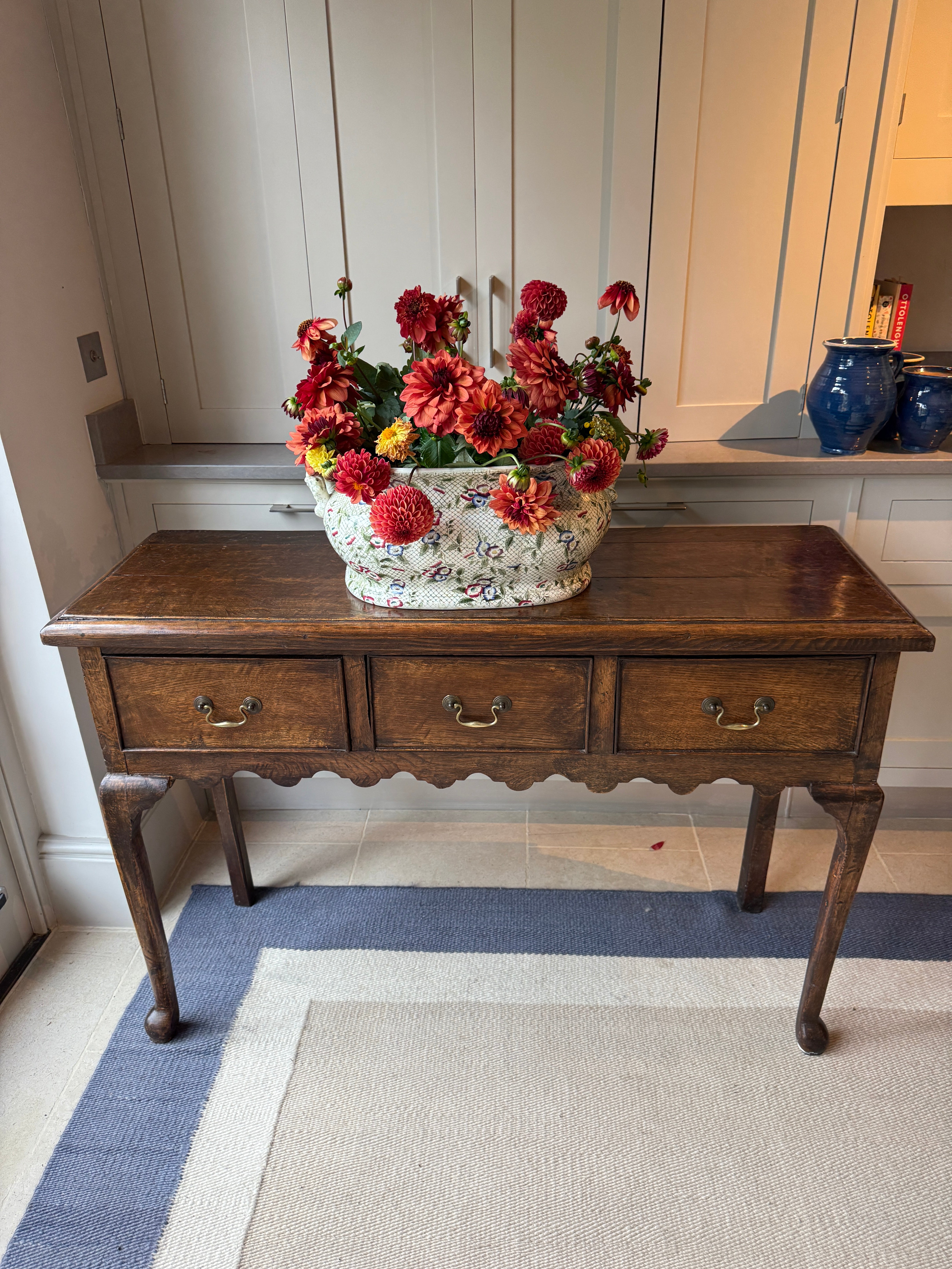 18th Century Oak Console with 3 large Drawers