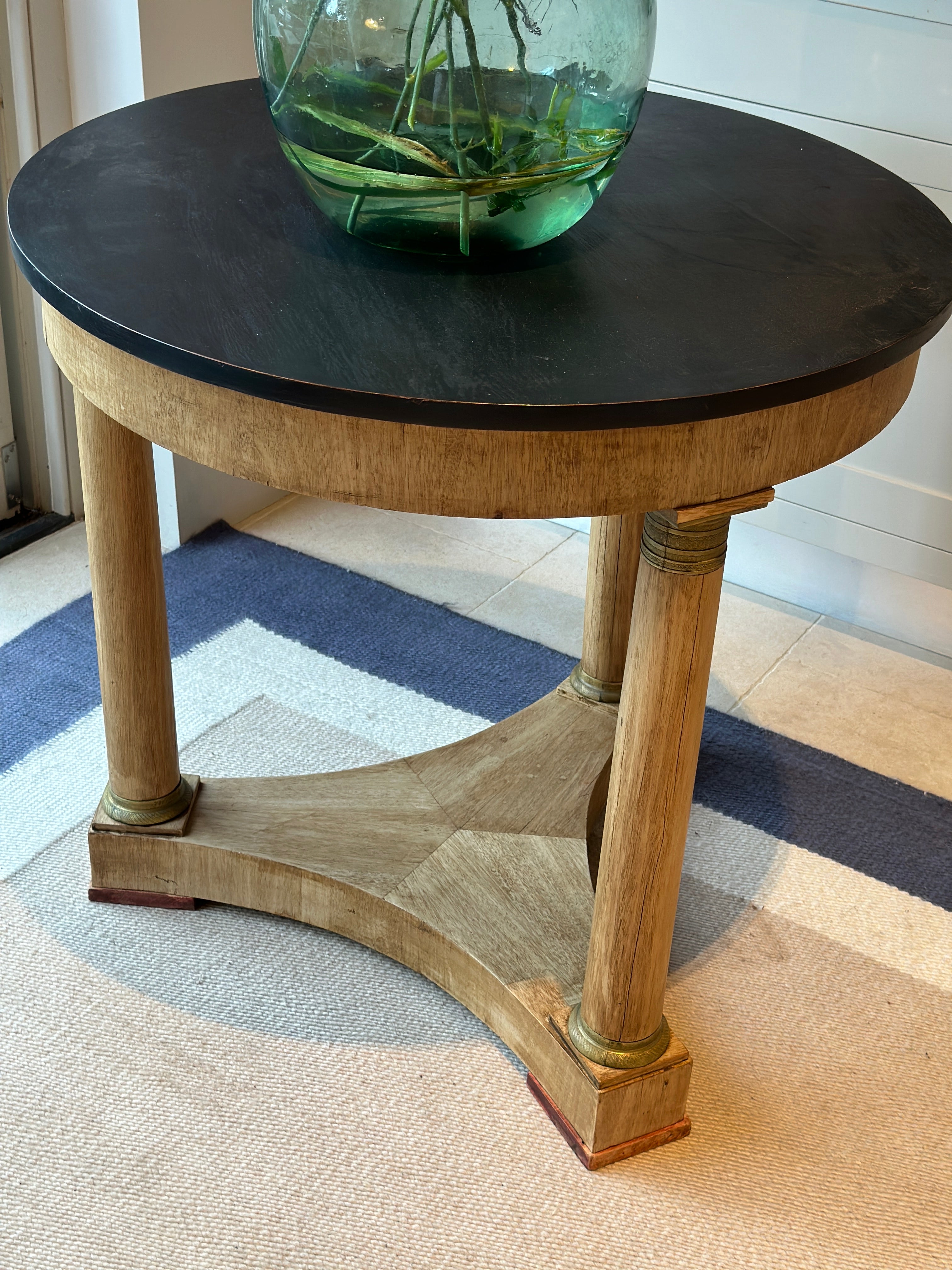 Pale Oak Gueridon with Wooden Top