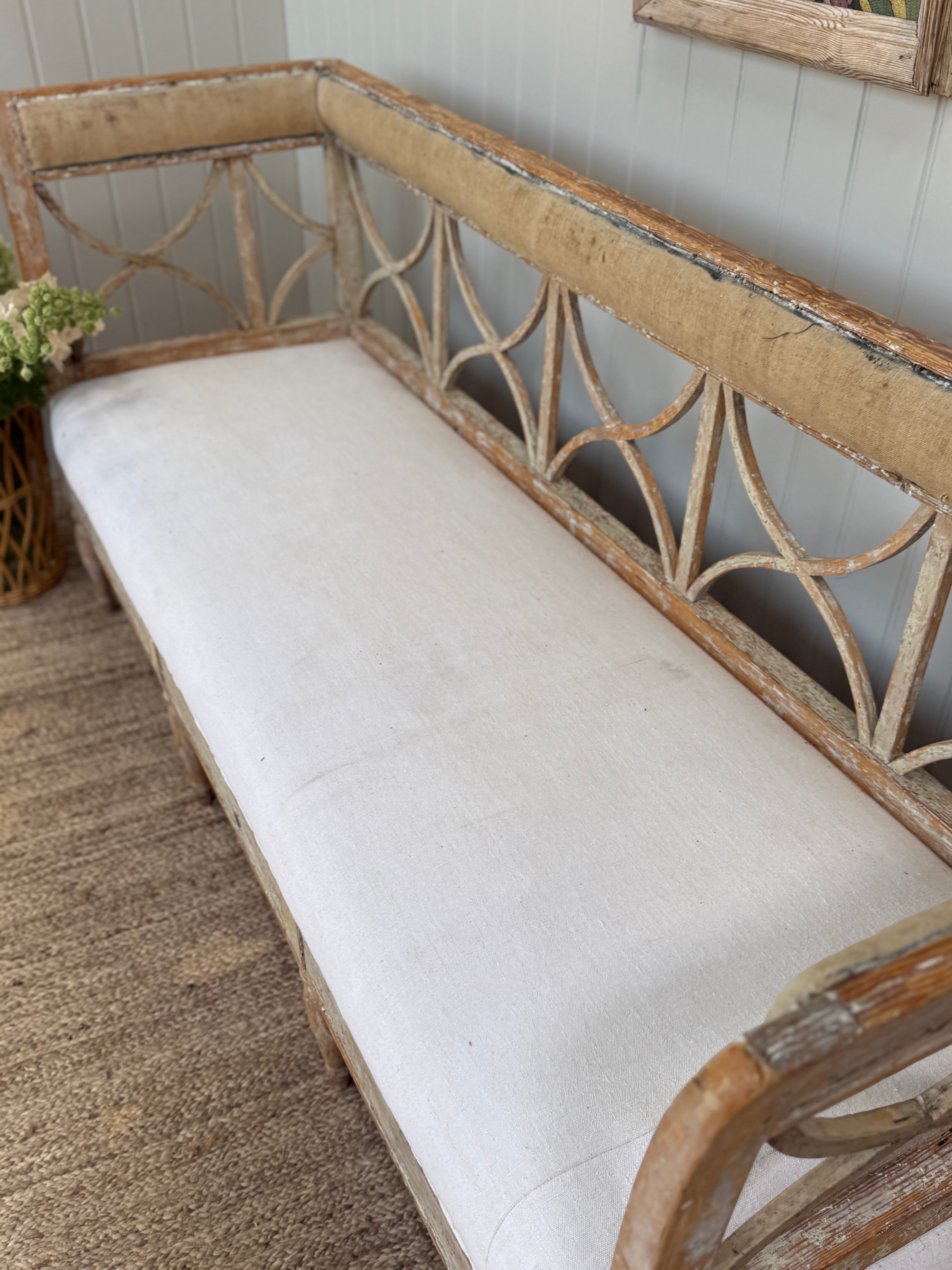 19th Century Swedish Gustavian Sofa Bench