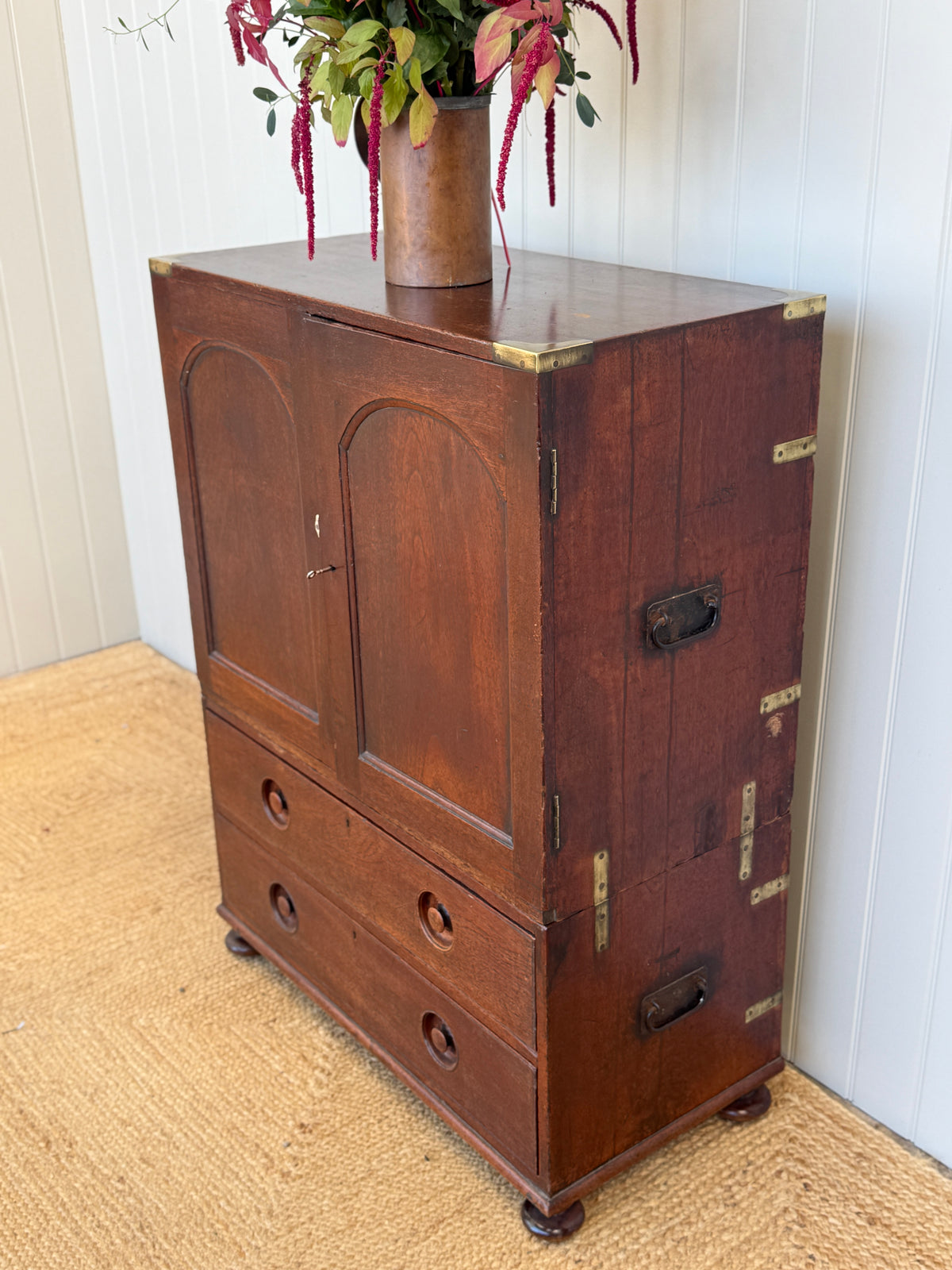 A late 19th Century 2 Part Campaign Chest