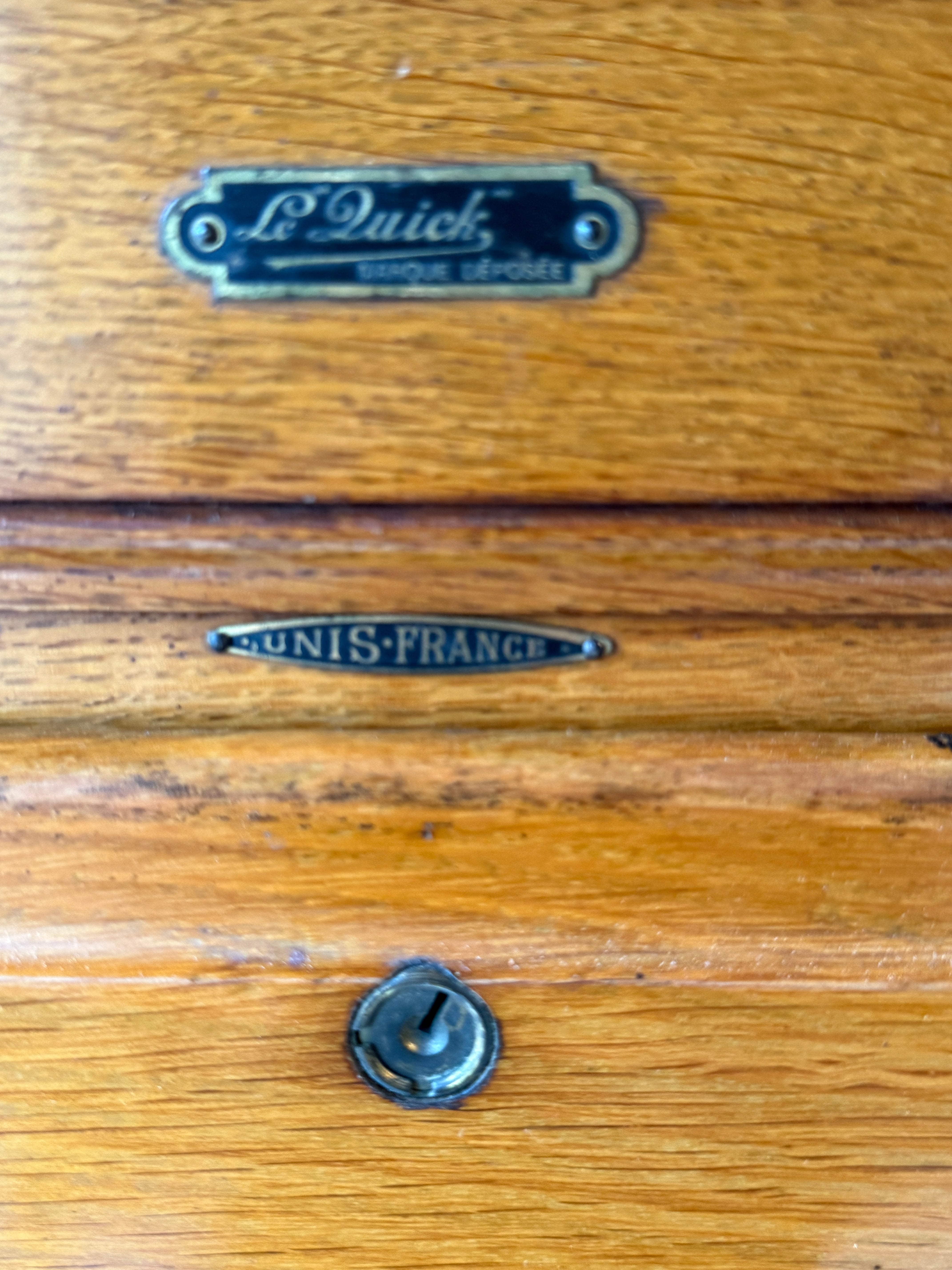 French Honeyed Oak Filing Cabinet