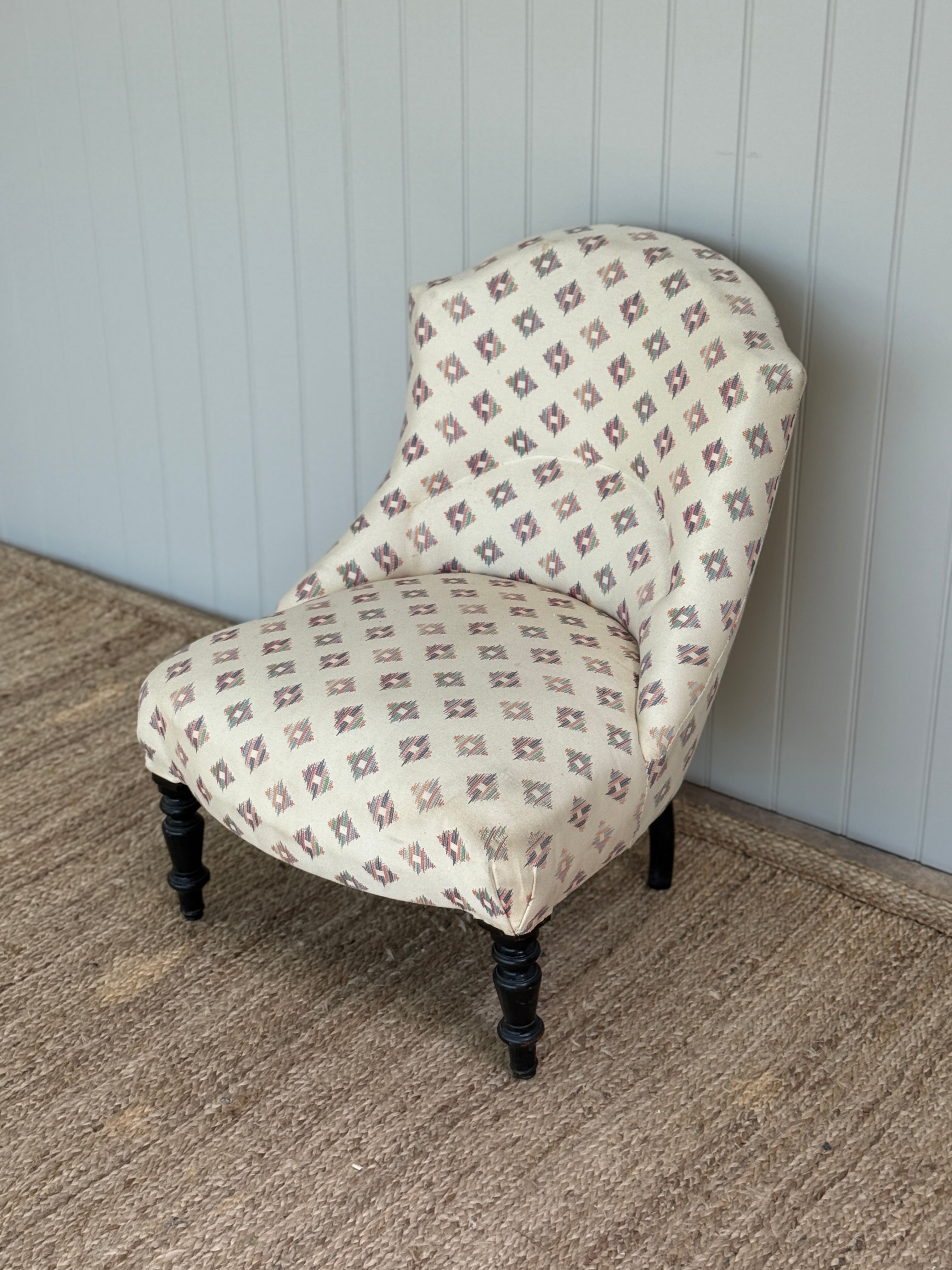 Small French Slipper Chair