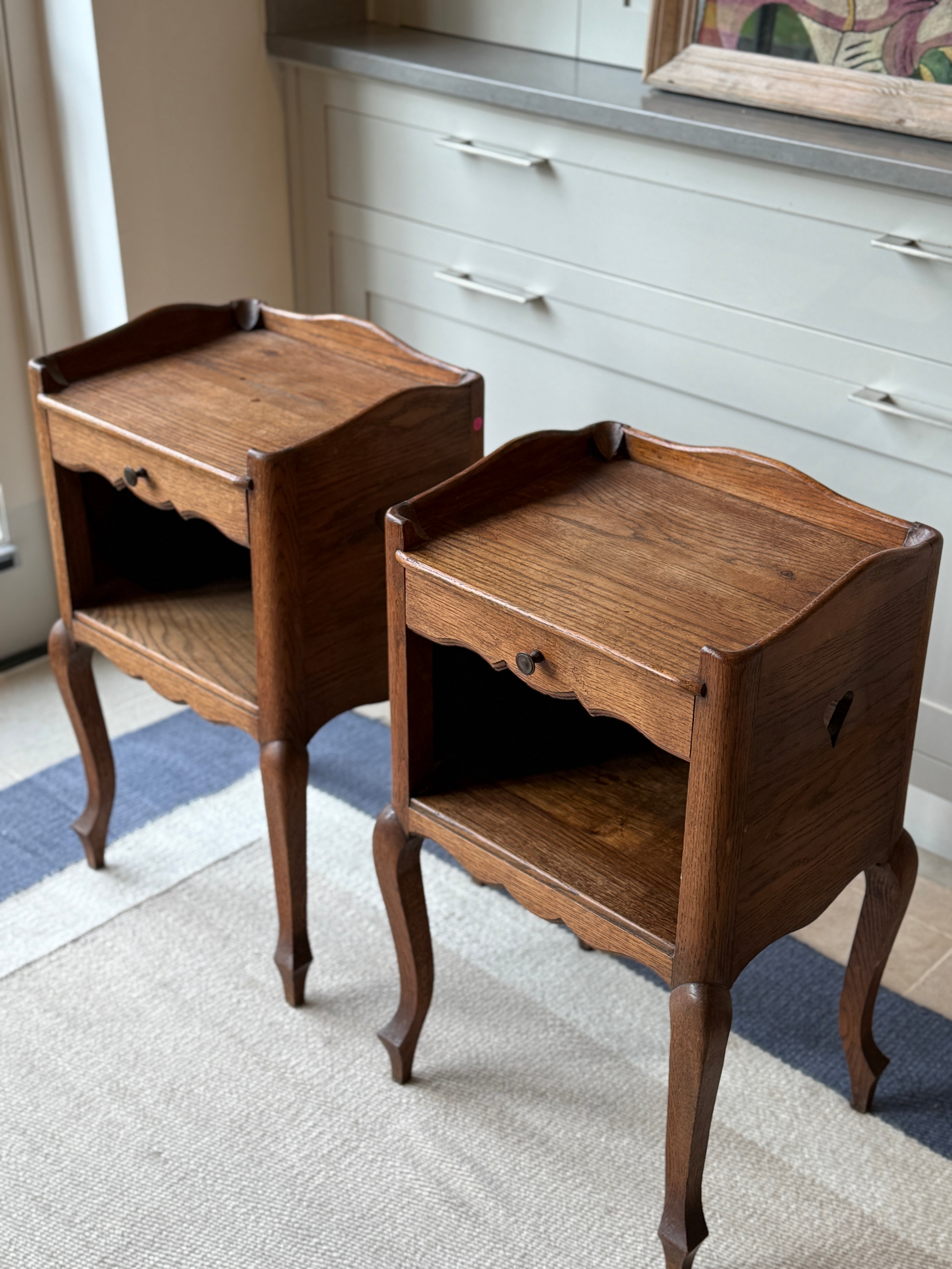Pair of Early 20th Century Oak Bedside Tables