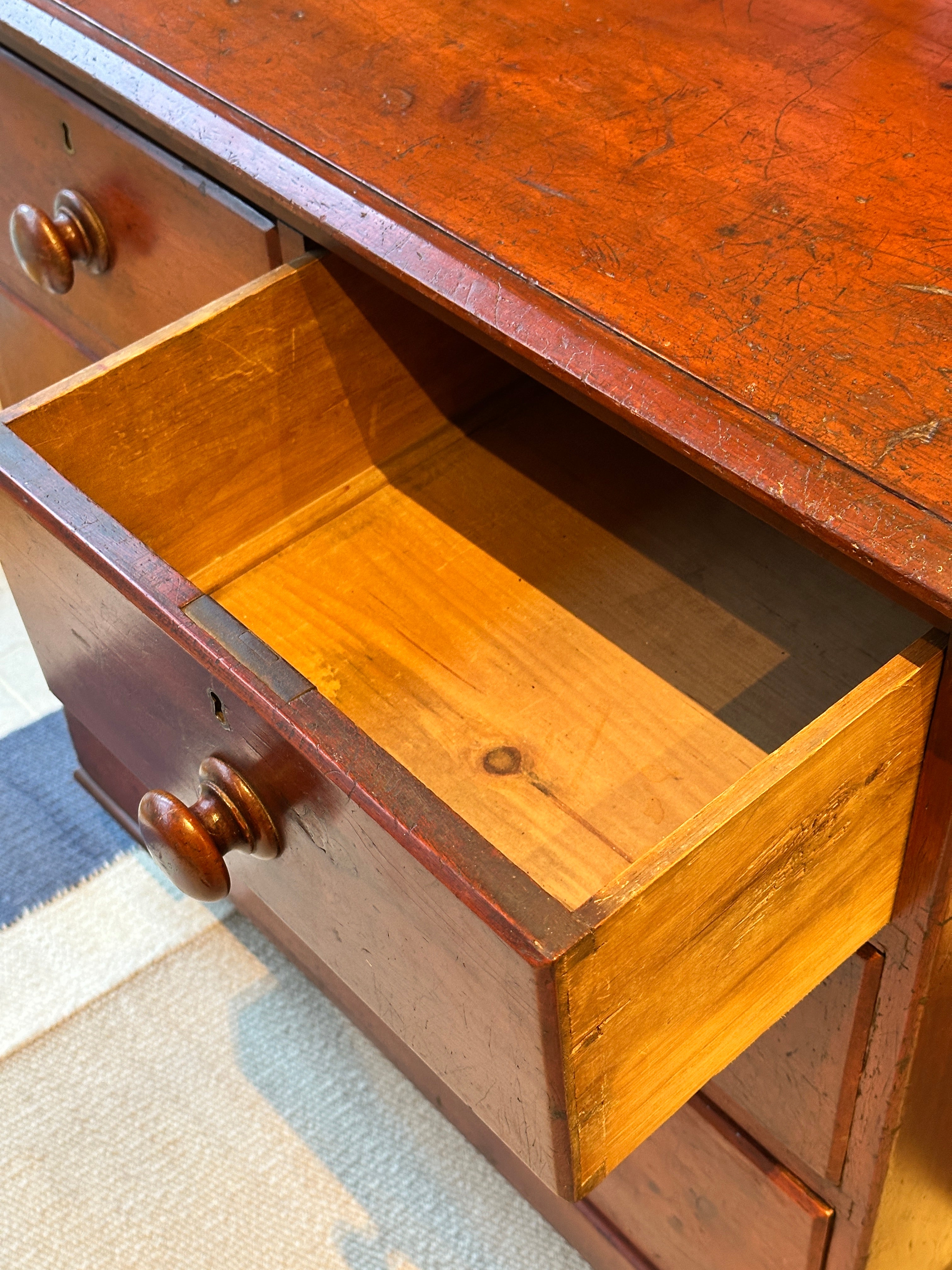Small Faux Mahogany Chest of Drawers