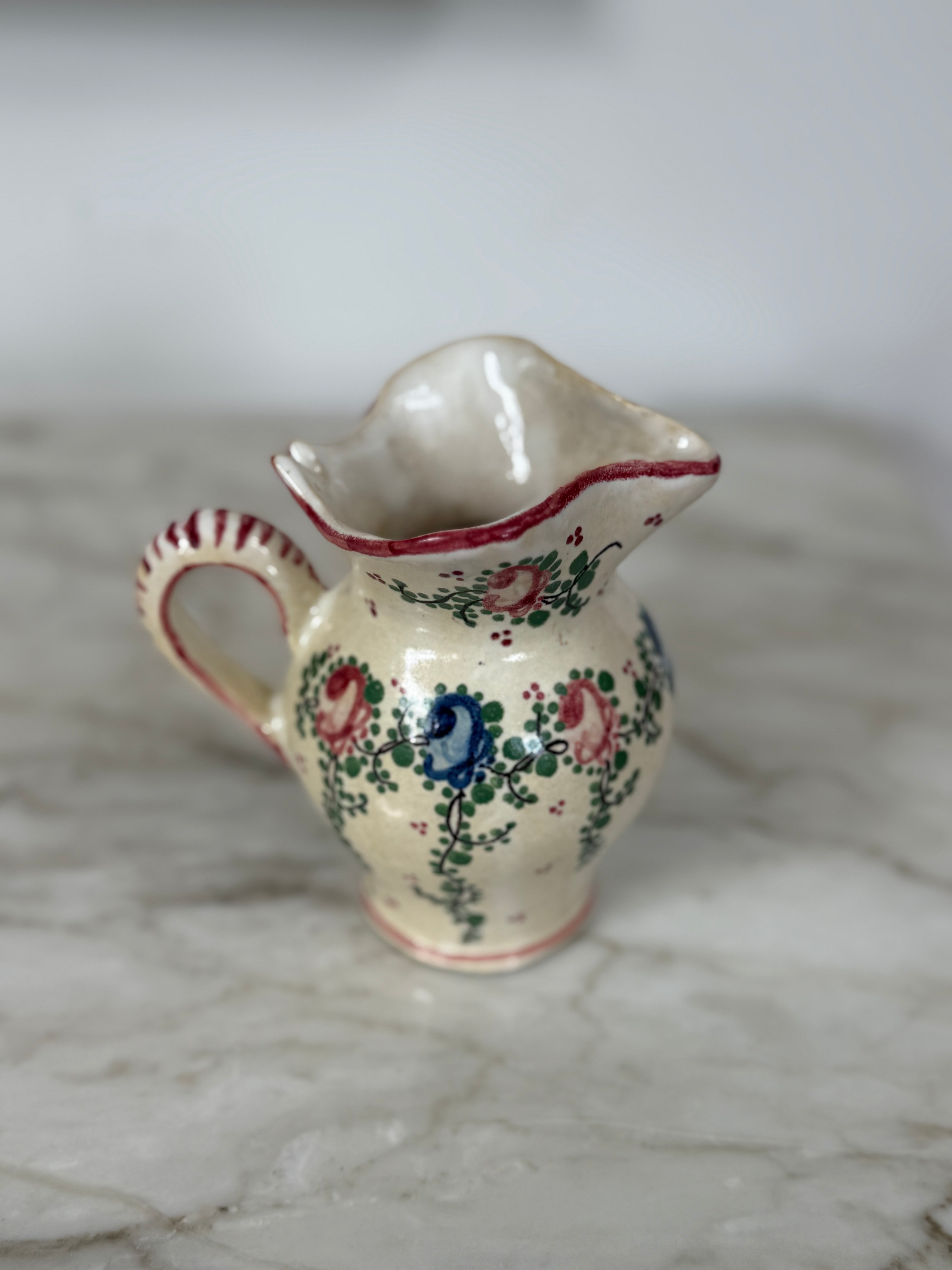 Small French Floral Milk Jug