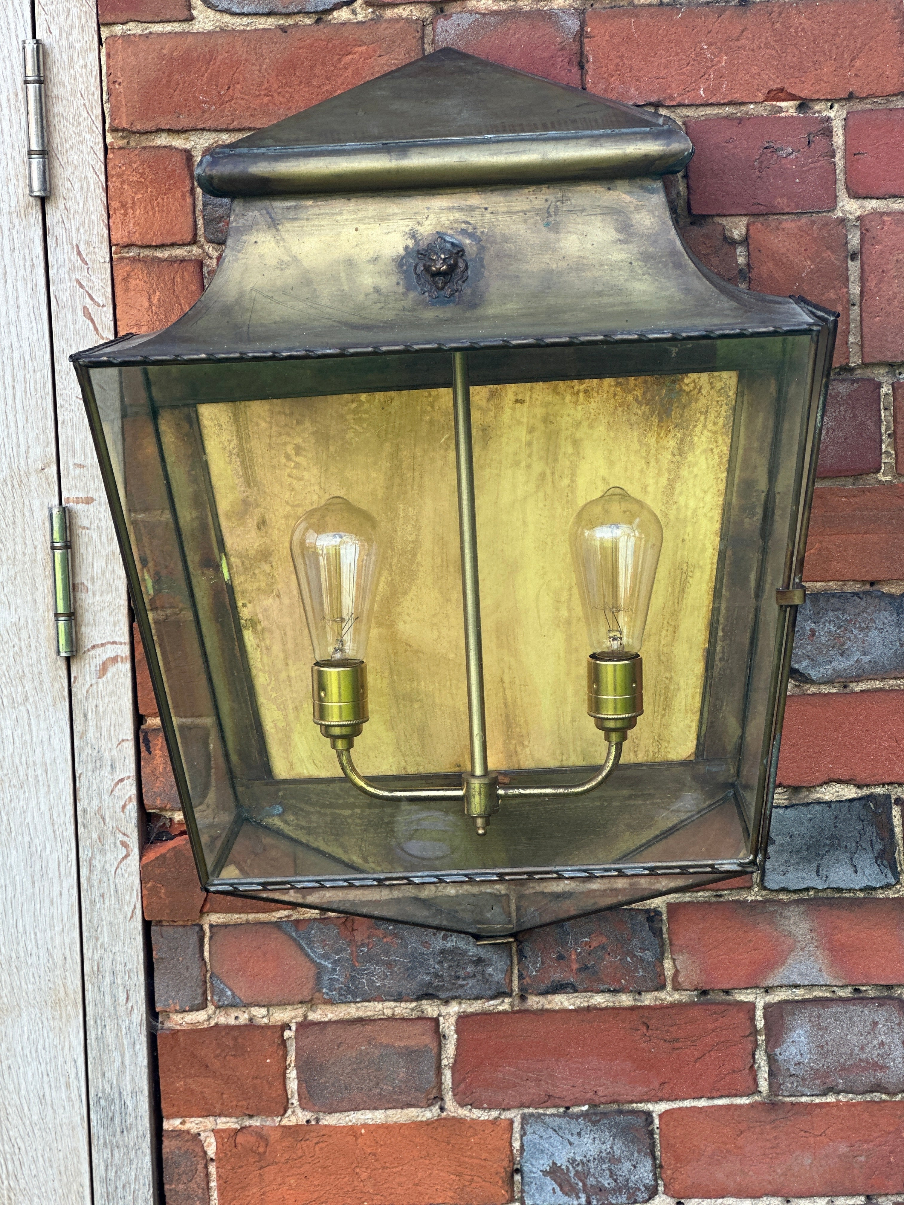 Large Vintage Brass Lantern