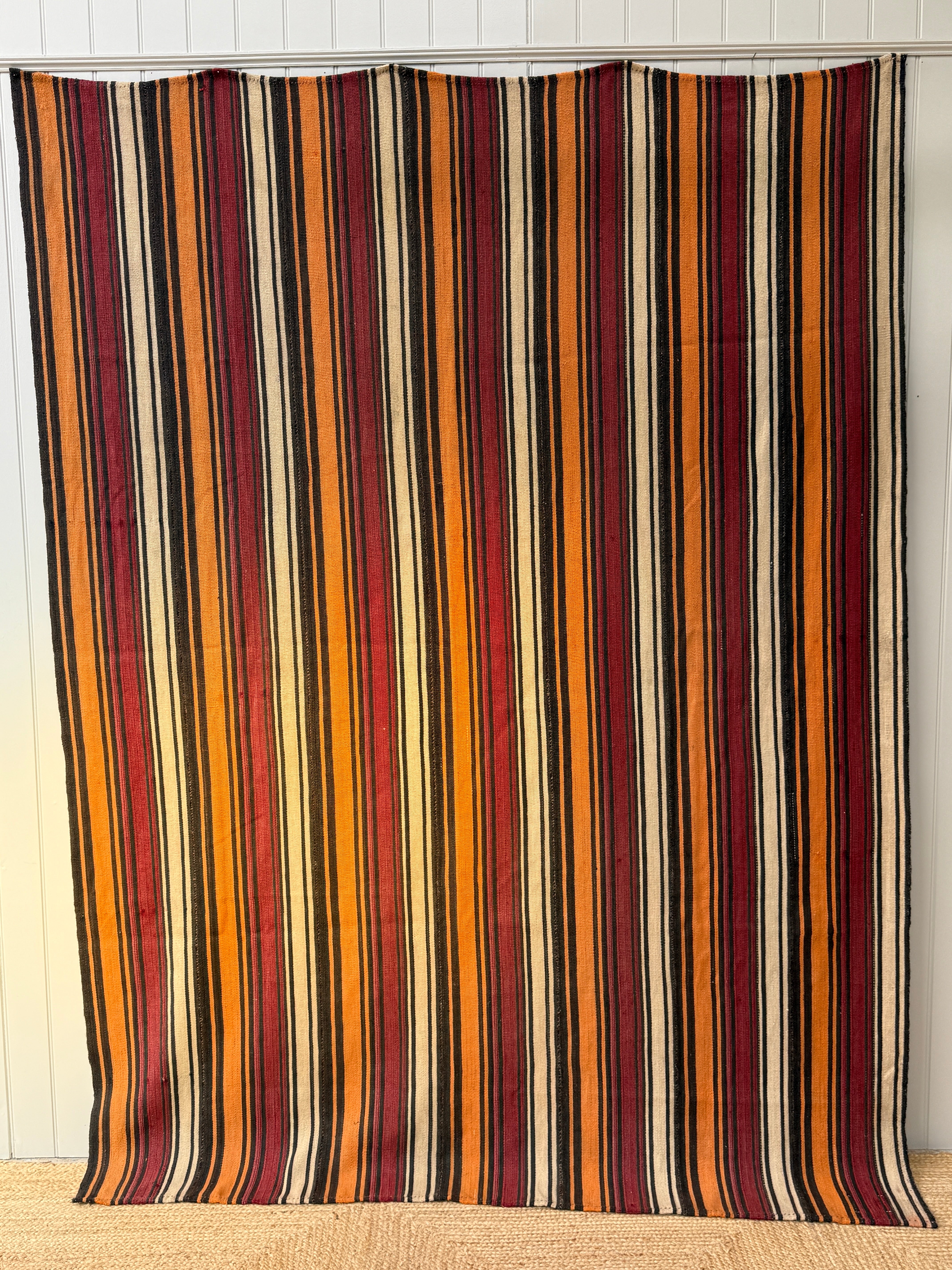Large Antique Anatolian Jajim Kilim Rug 248 x 190cm