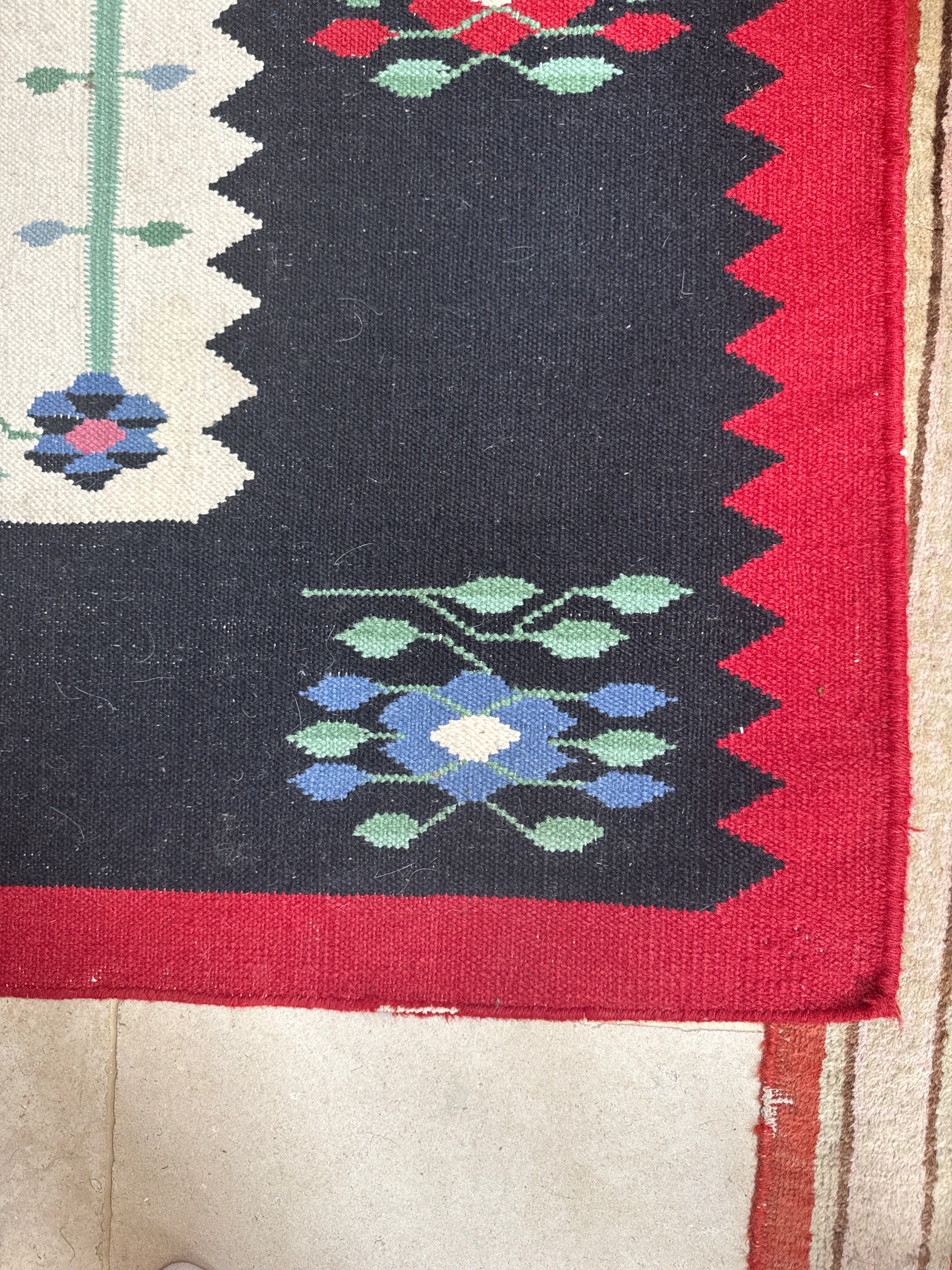 Large Vintage Balkan Sharkoy Kilim circa 1960