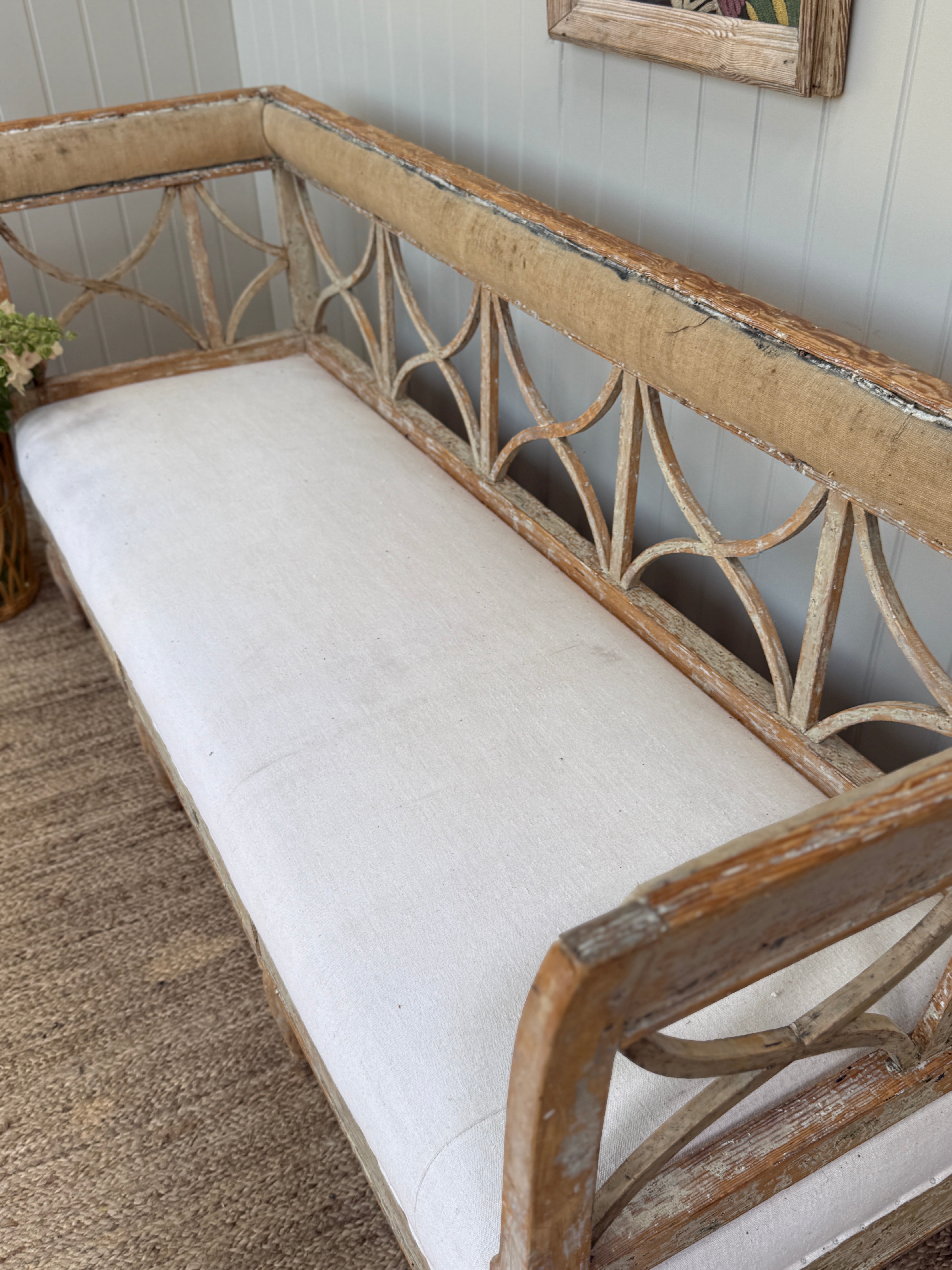 19th Century Swedish Gustavian Sofa Bench